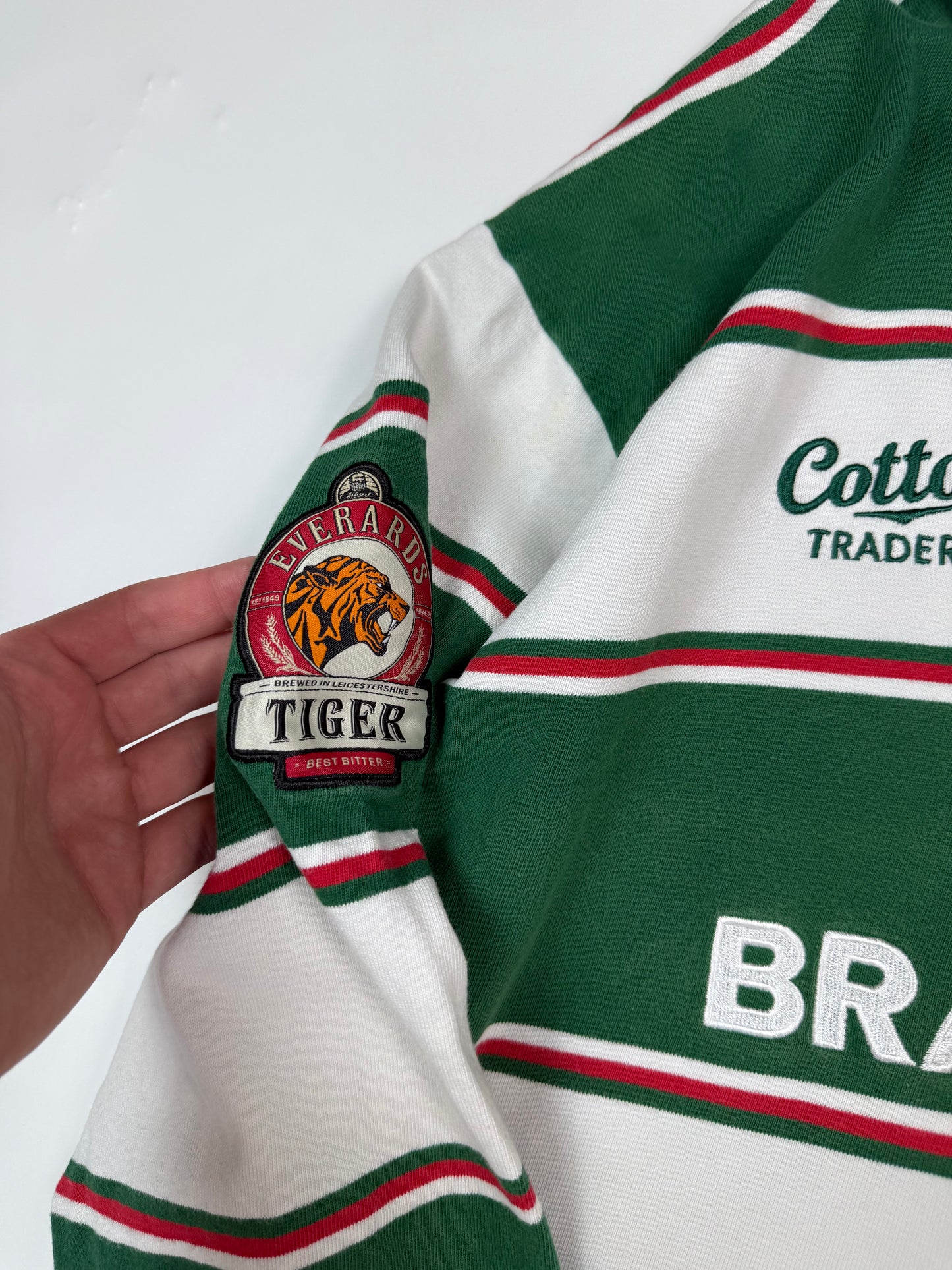 Vintage Leicester Tigers 2007/08 Cotton Traders Healey rugby union shirt (XL)