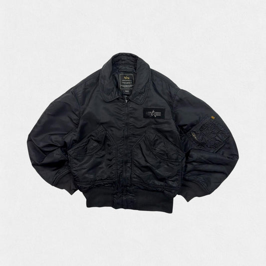 Vintage Alpha Industries CWU collared bomber jacket (M)