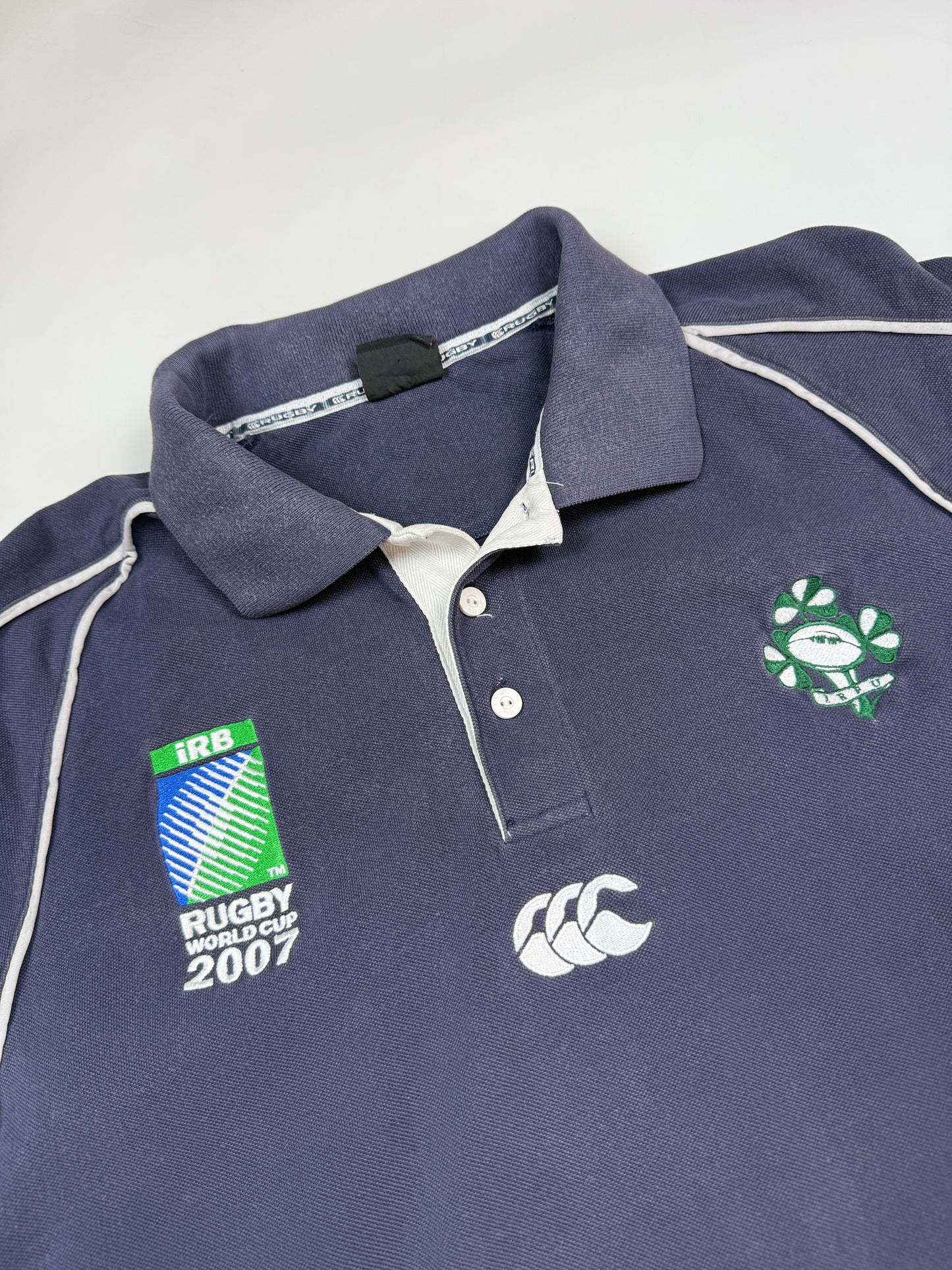 Vintage Ireland rugby world cup 2007 Canterbury rugby polo shirt (XL)