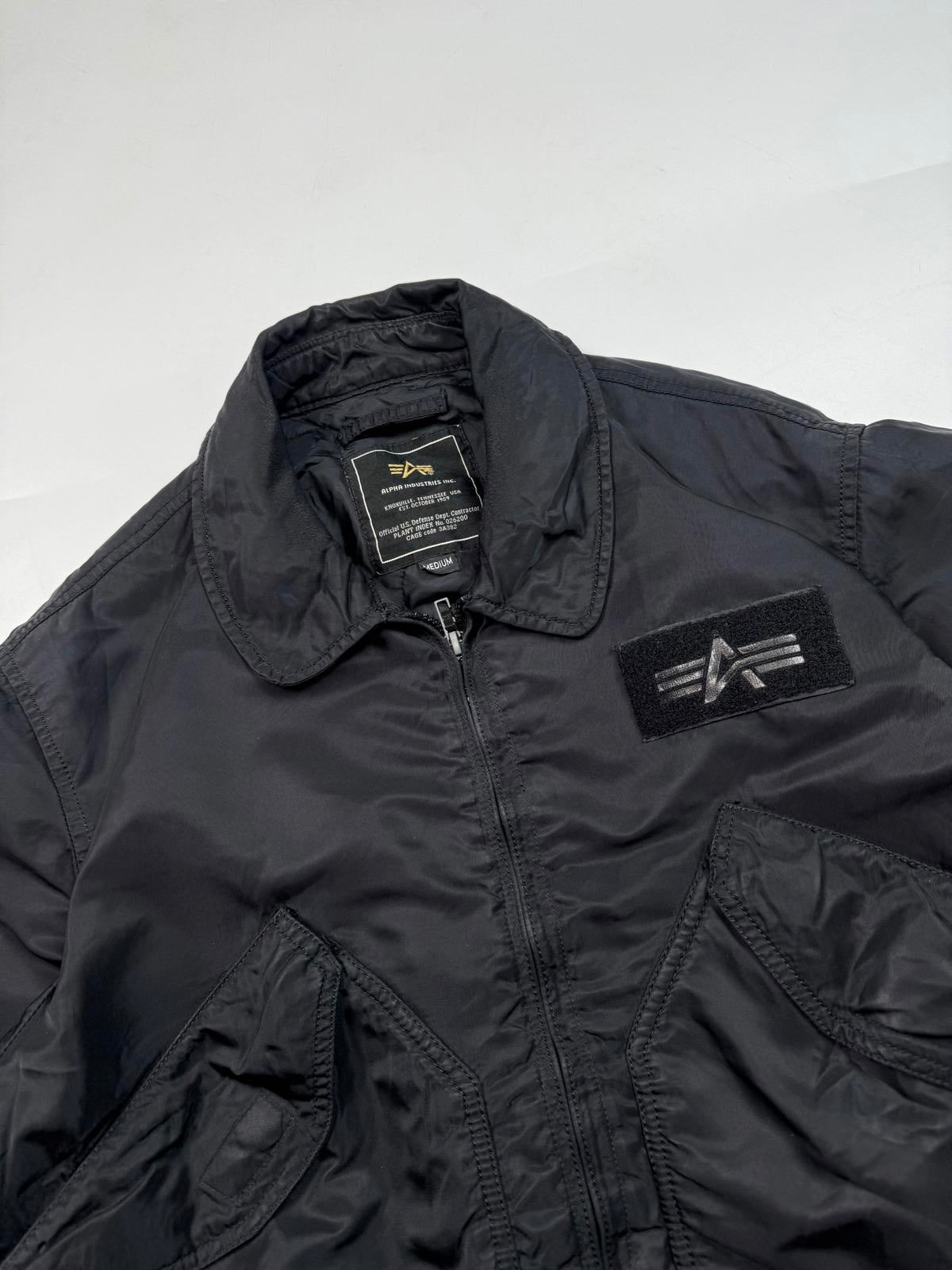 Vintage Alpha Industries CWU collared bomber jacket (M)