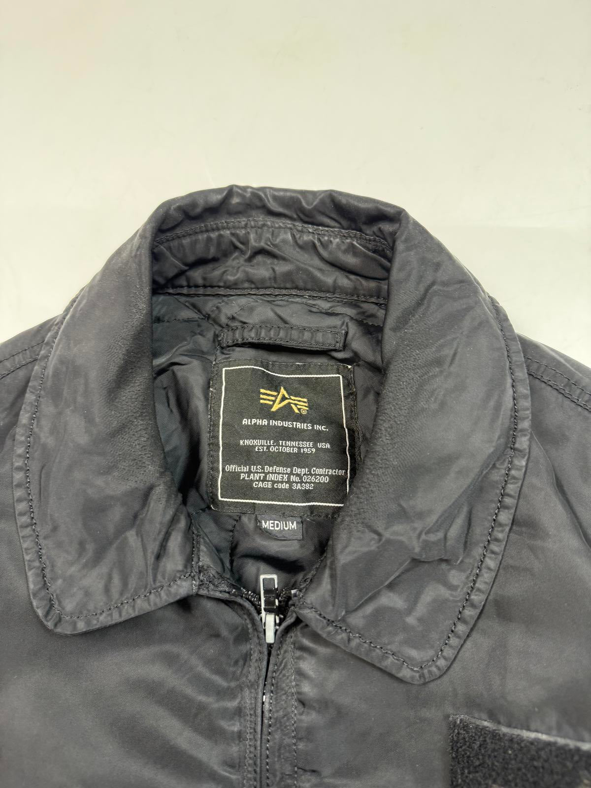 Vintage Alpha Industries CWU collared bomber jacket (M)