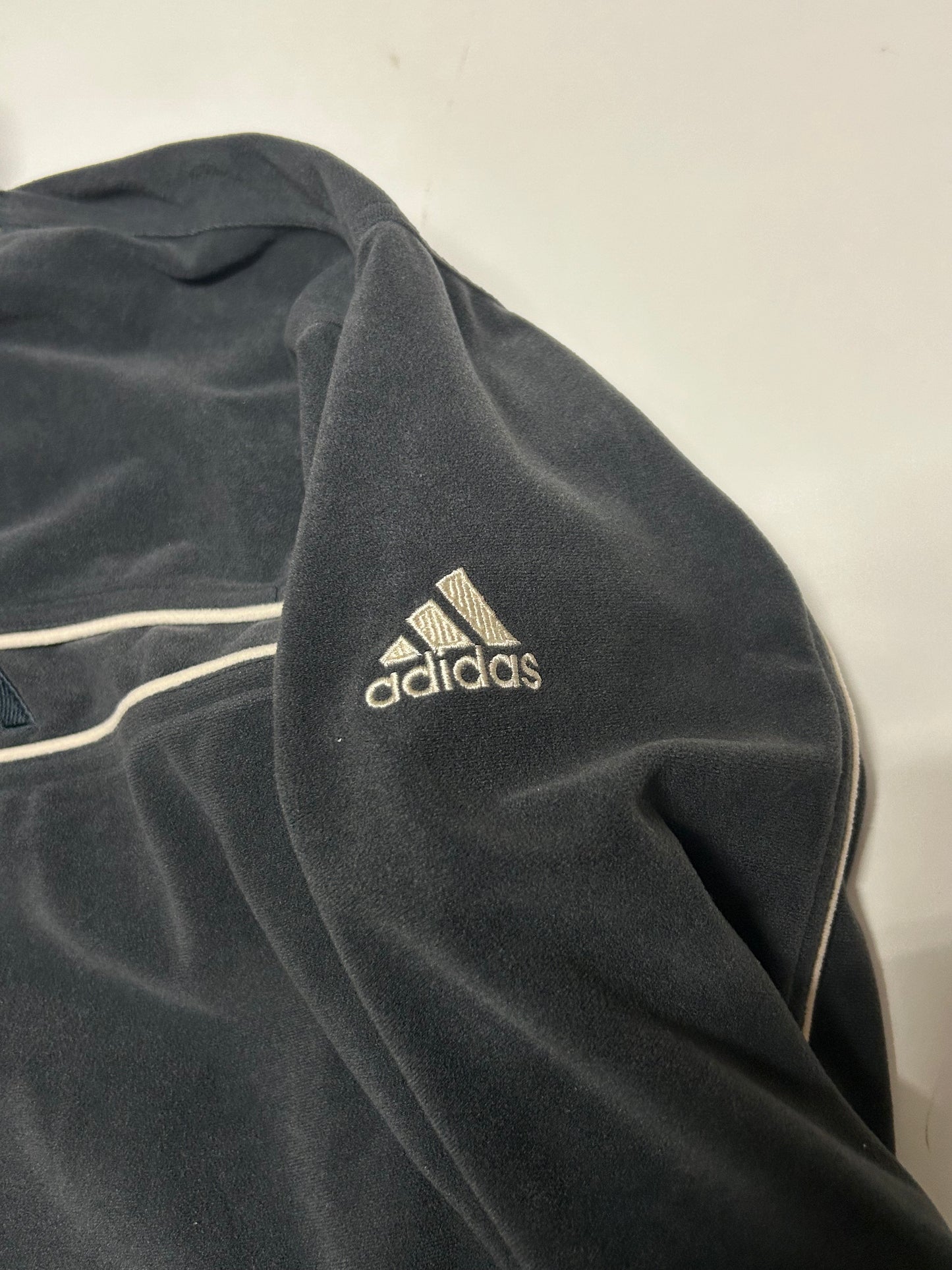 Vintage Adidas velour track jacket (L)