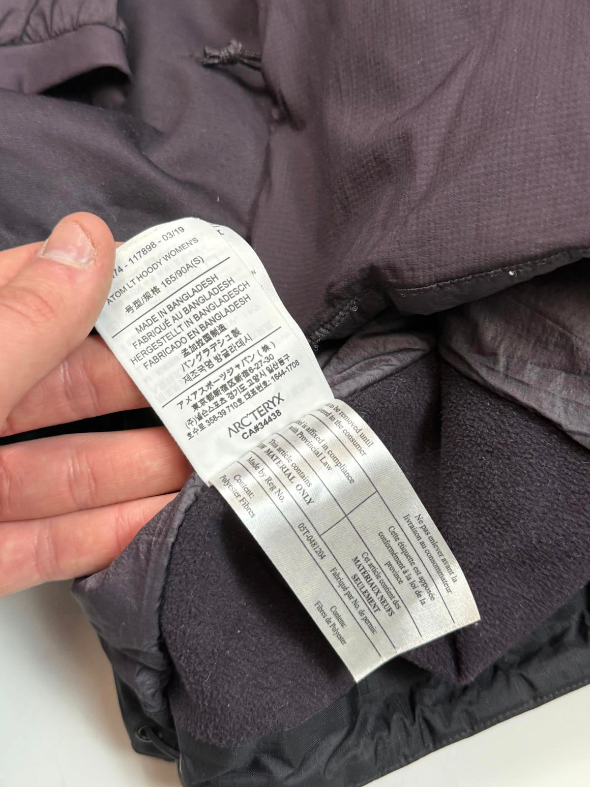 Arcteryx Atom LT hoody jacket (S)