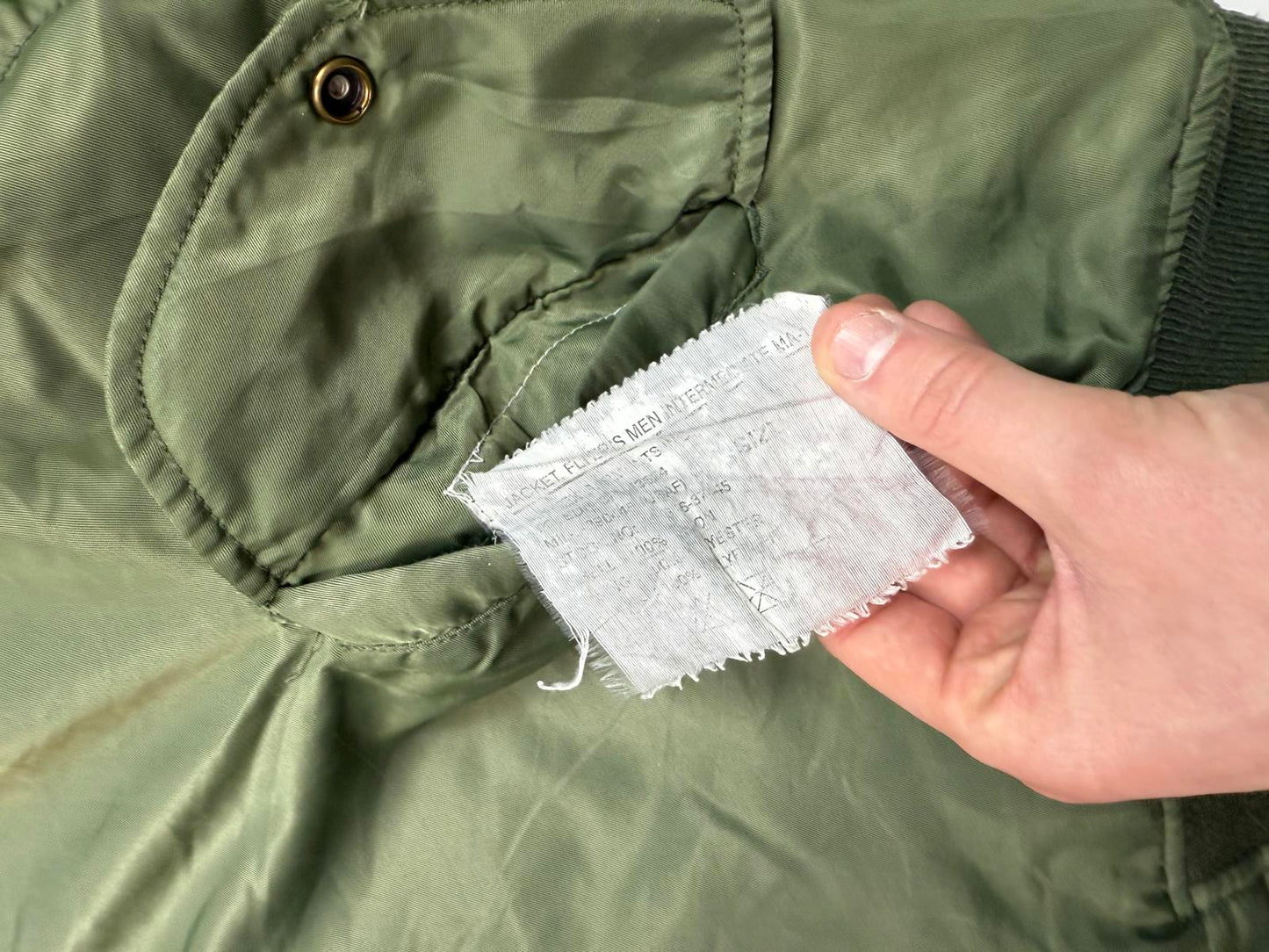 Vintage MA-1 flight bomber jacket (L)