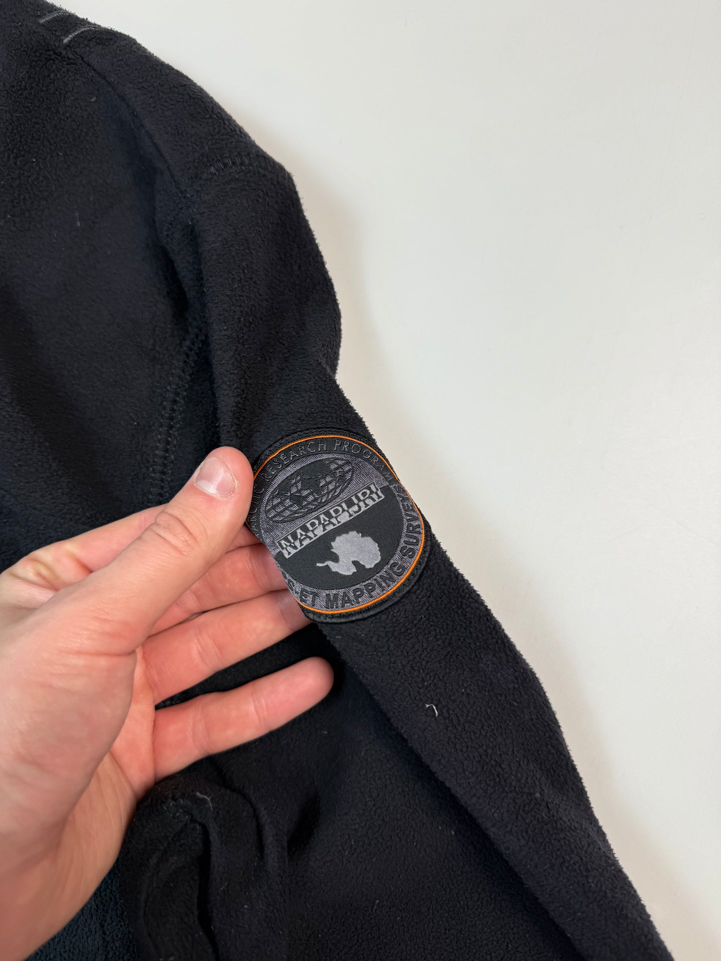 Napapijri spell out quarter zip fleece (M)