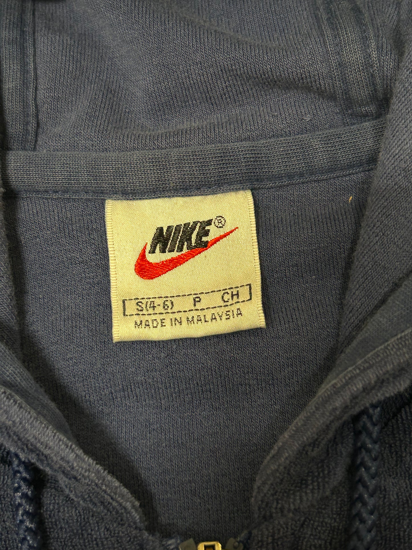 Vintage 90s Nike velour zip up hoodie (S)