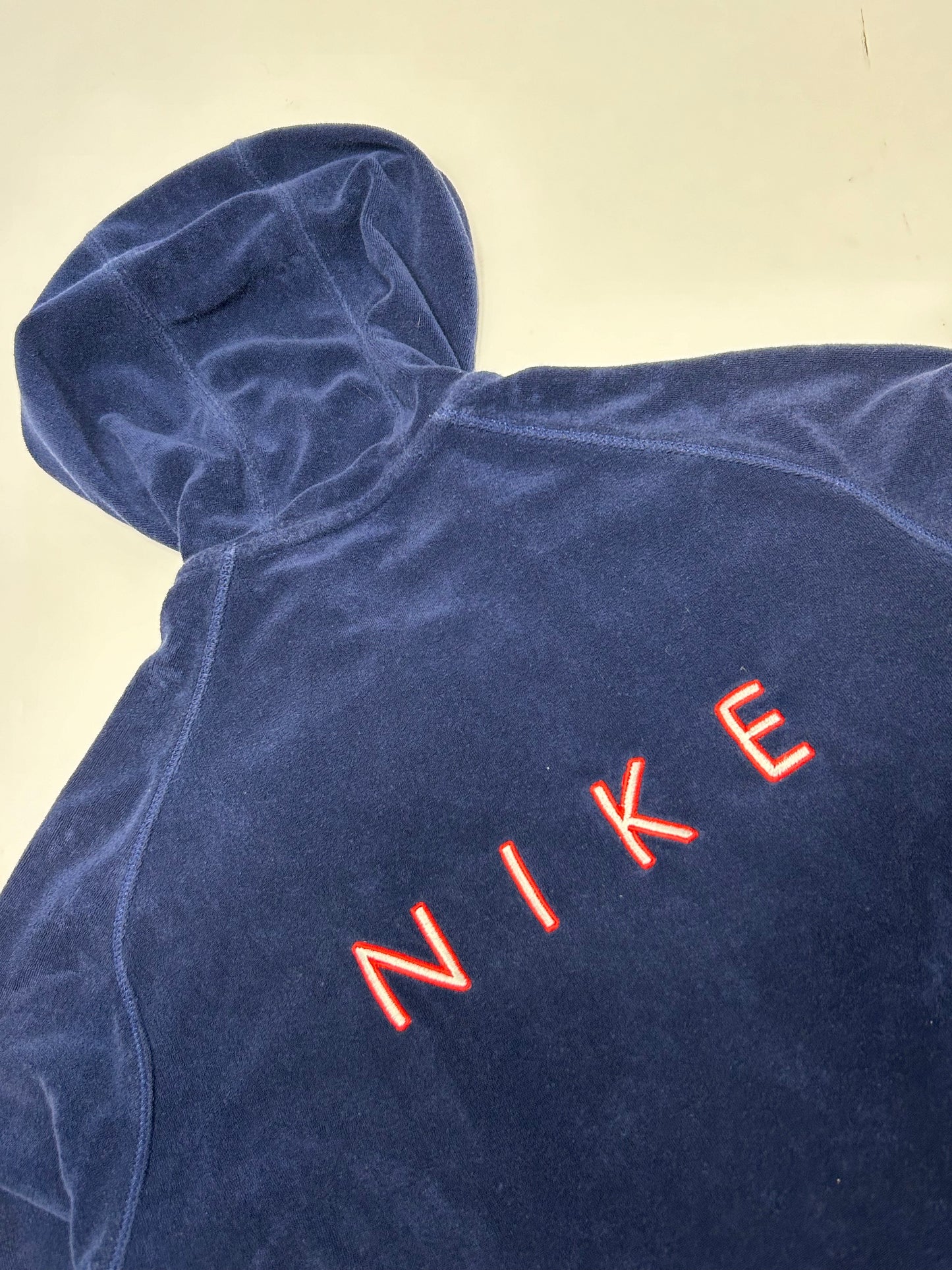 Vintage 90s Nike velour zip up hoodie (S)