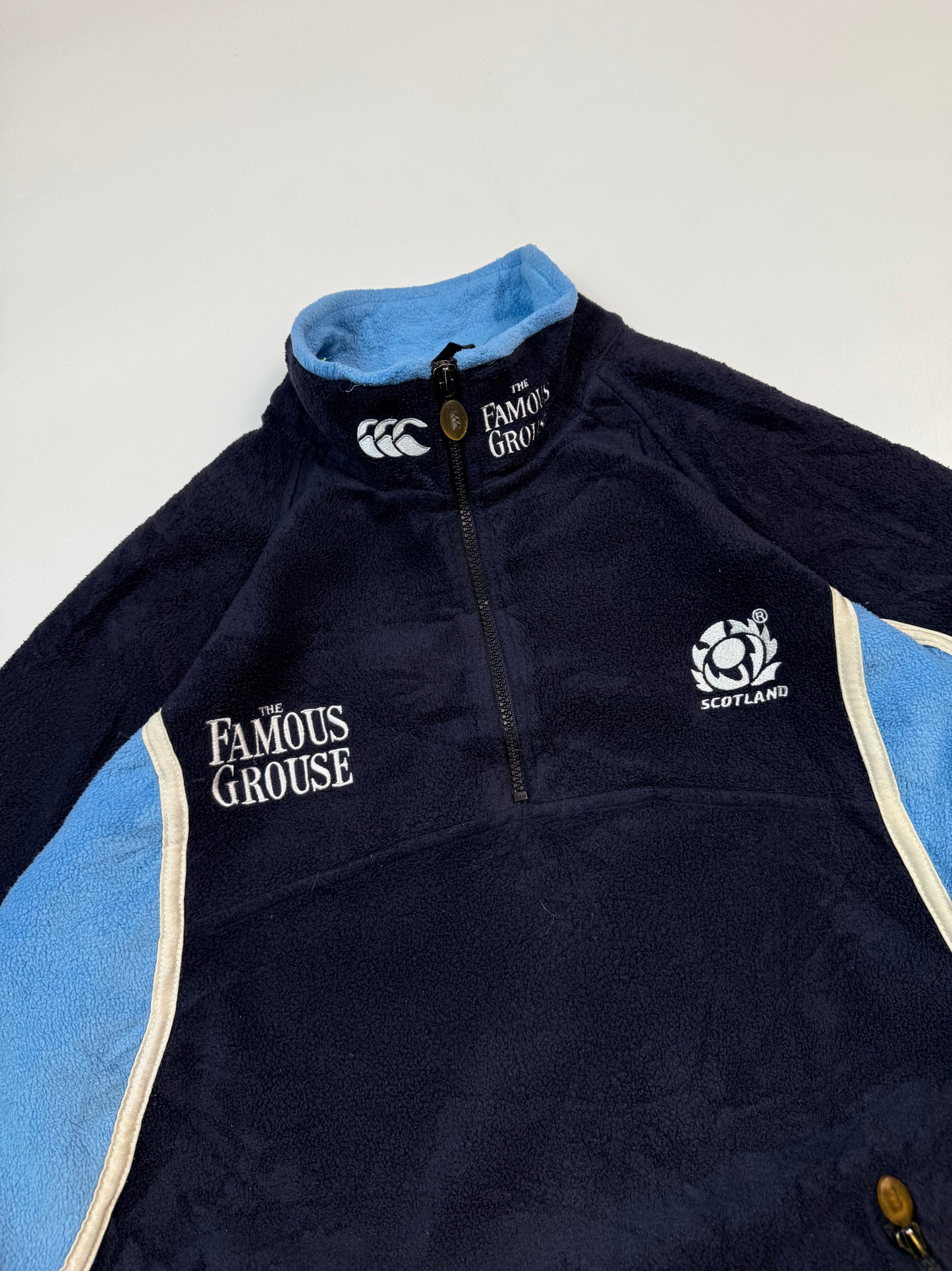 Vintage Scotland 2001/02 Canterbury rugby quarter zip fleece (L)