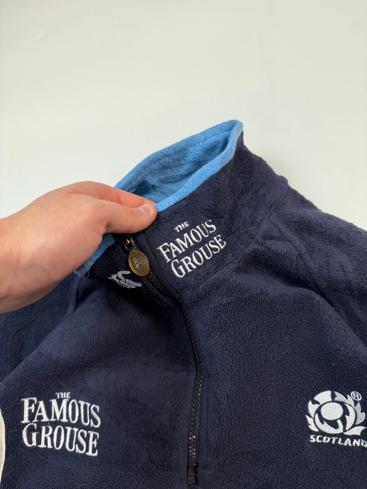 Vintage Scotland 2001/02 Canterbury rugby quarter zip fleece (L)