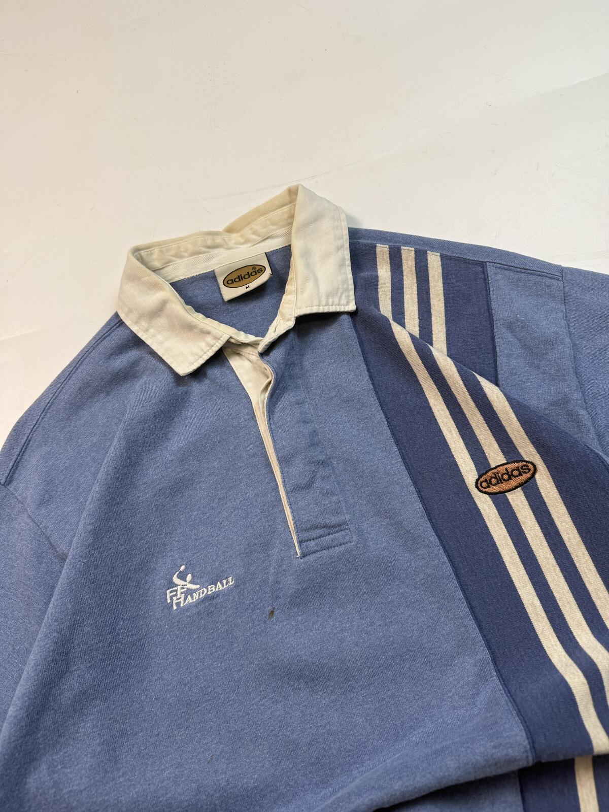 Vintage 90s adidas originals rugby polo shirt (M)