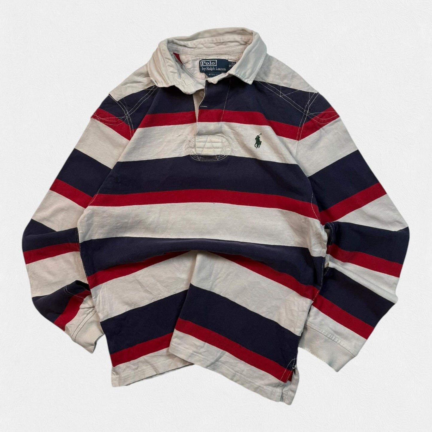 Vintage Polo Ralph Lauren striped rugby polo shirt (S)