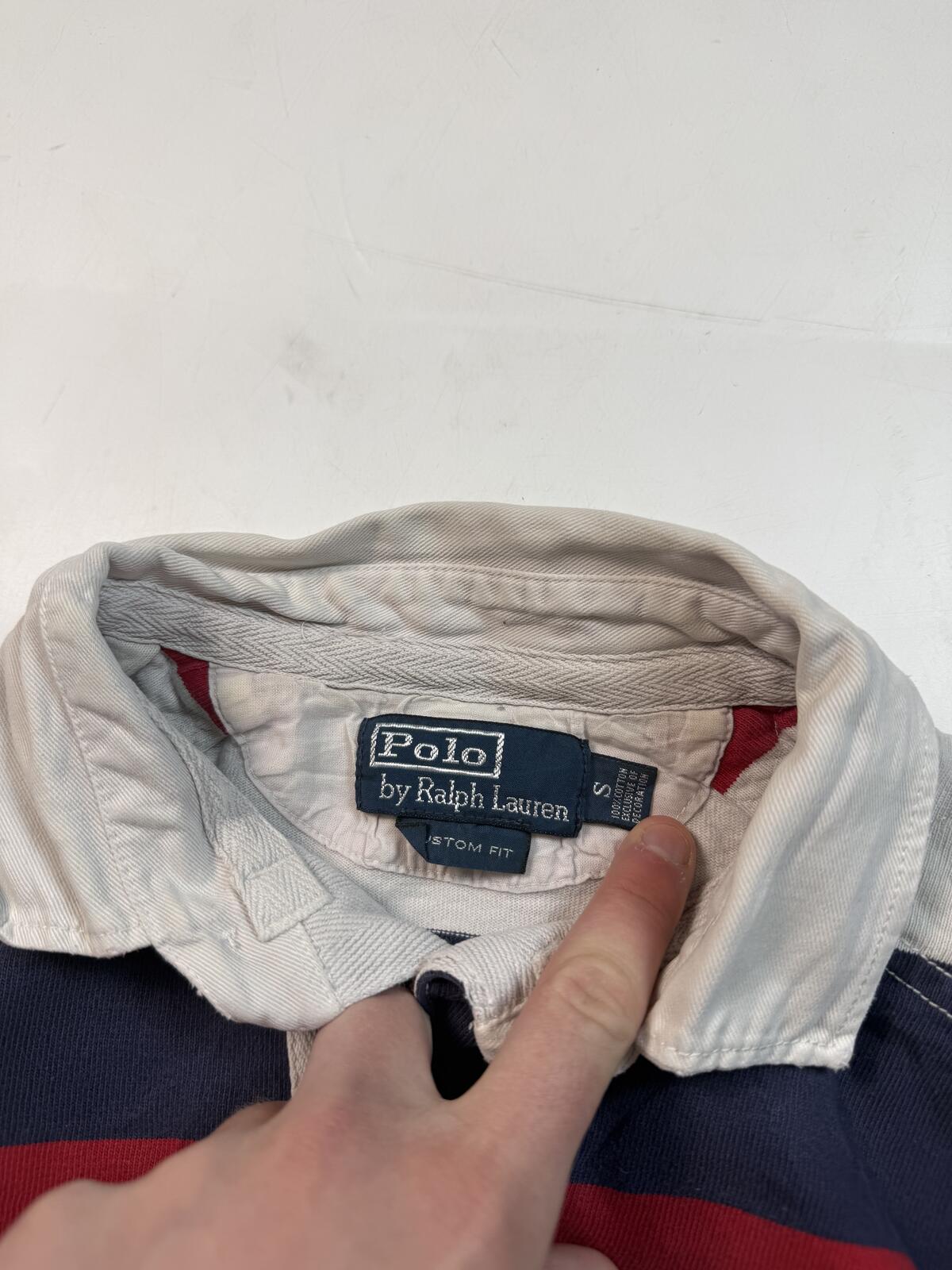 Vintage Polo Ralph Lauren striped rugby polo shirt (S)