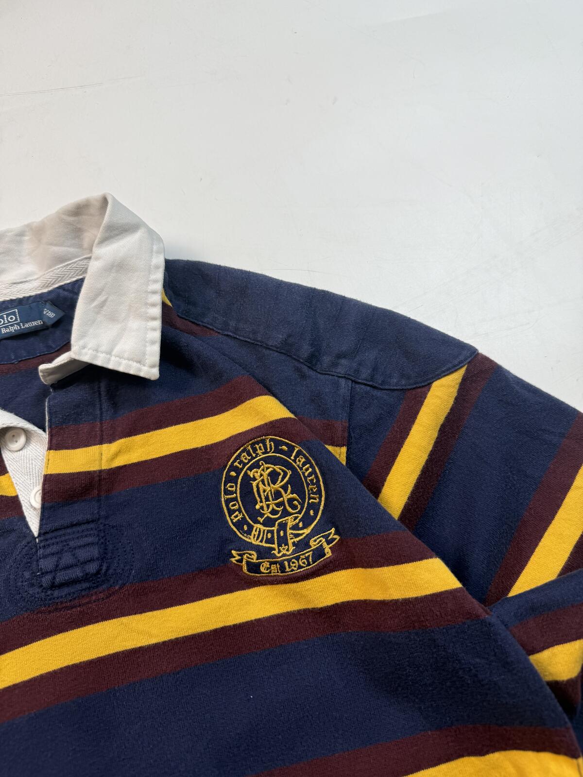 Vintage Polo Ralph Lauren striped rugby polo (L)