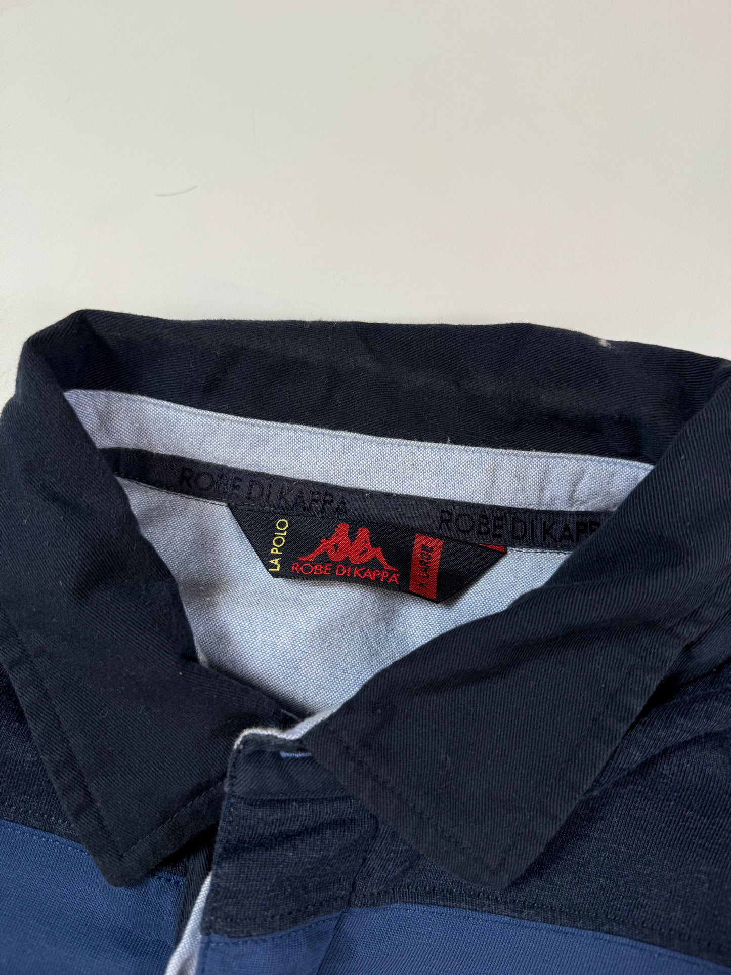 Vintage Kappa striped rugby polo (XL)