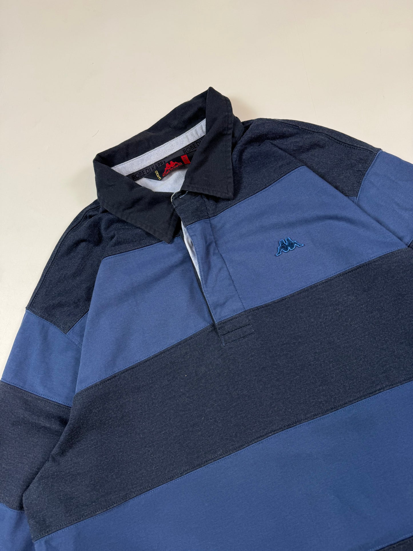 Vintage Kappa striped rugby polo (XL)