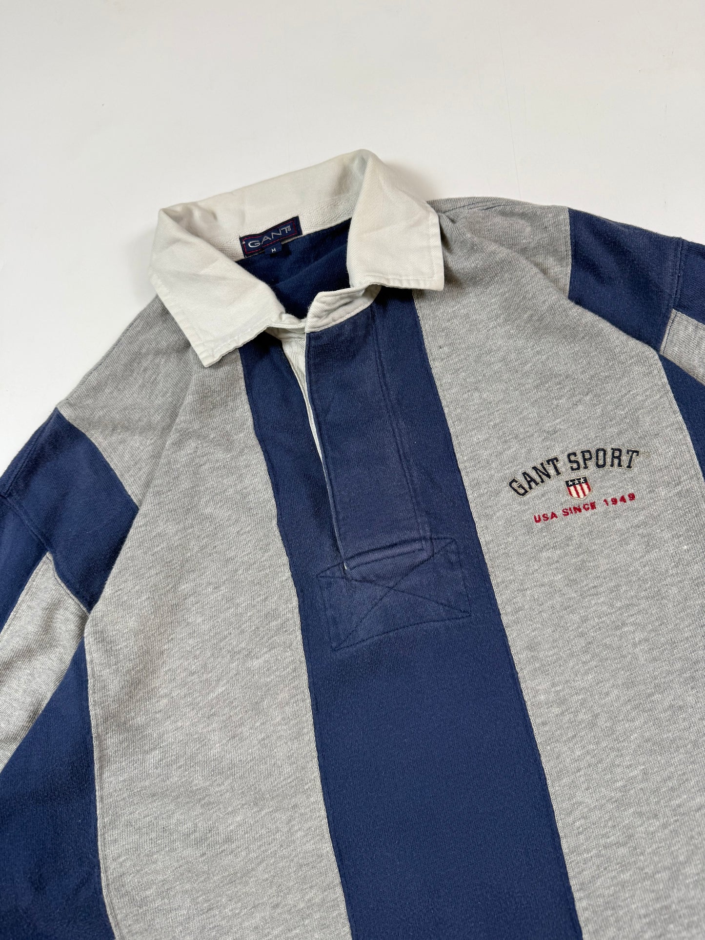 Vintage 90s Gant sport striped rugby polo (M)
