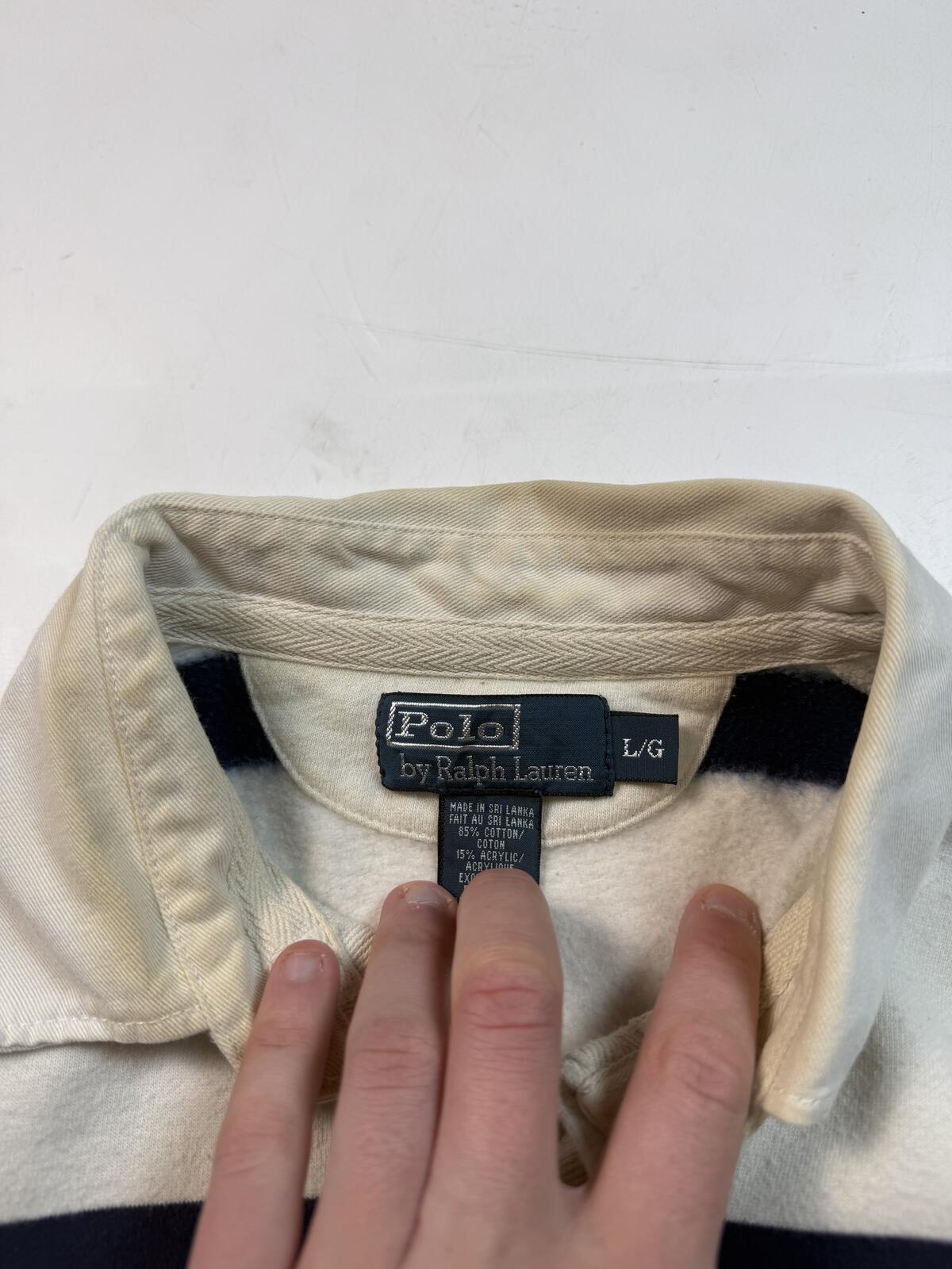 Vintage Polo Ralph Lauren striped rugby polo (L)