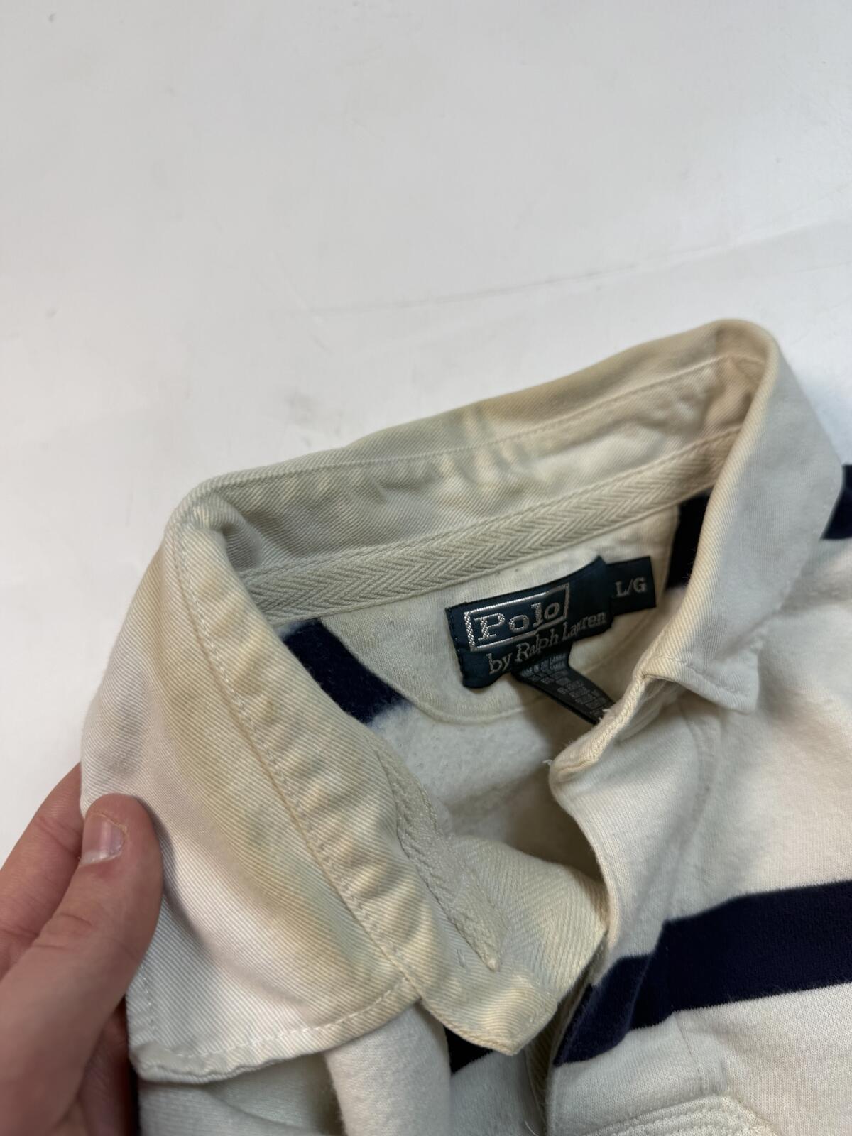 Vintage Polo Ralph Lauren striped rugby polo (L)