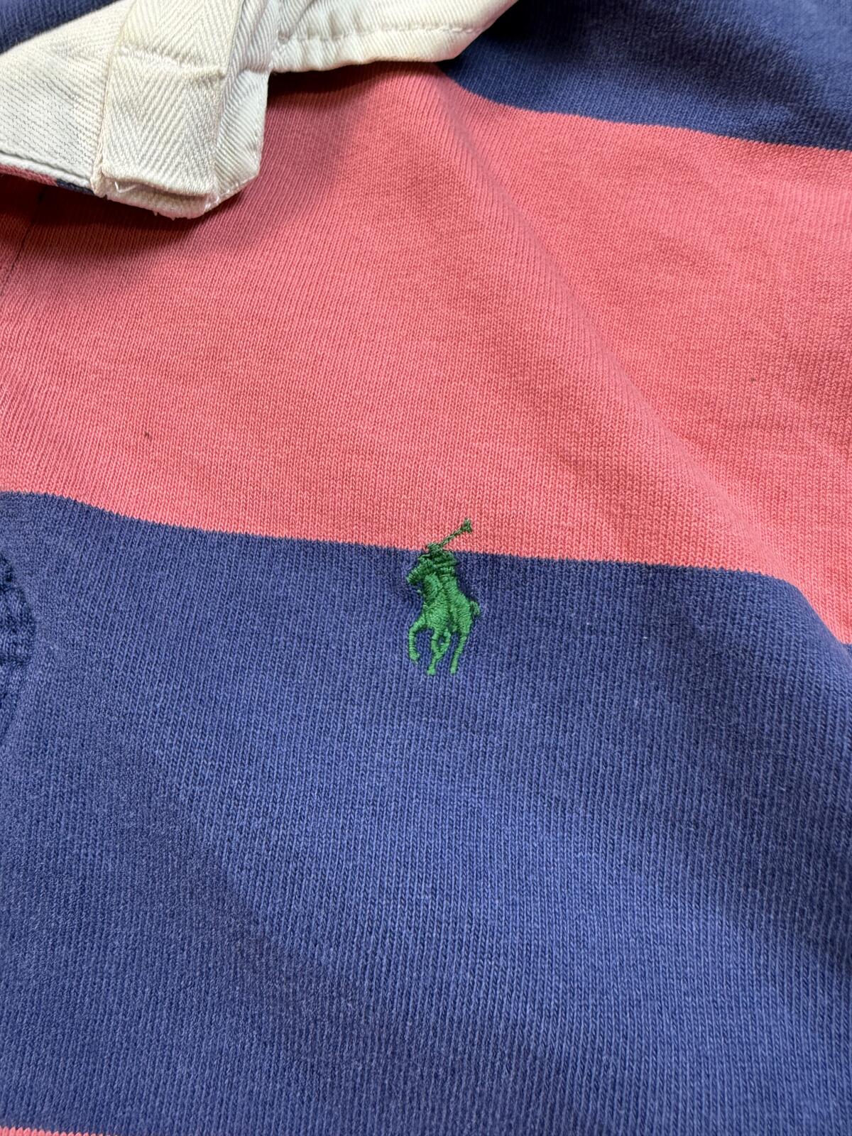 Vintage Ralph Lauren striped rugby polo shirt (XL)