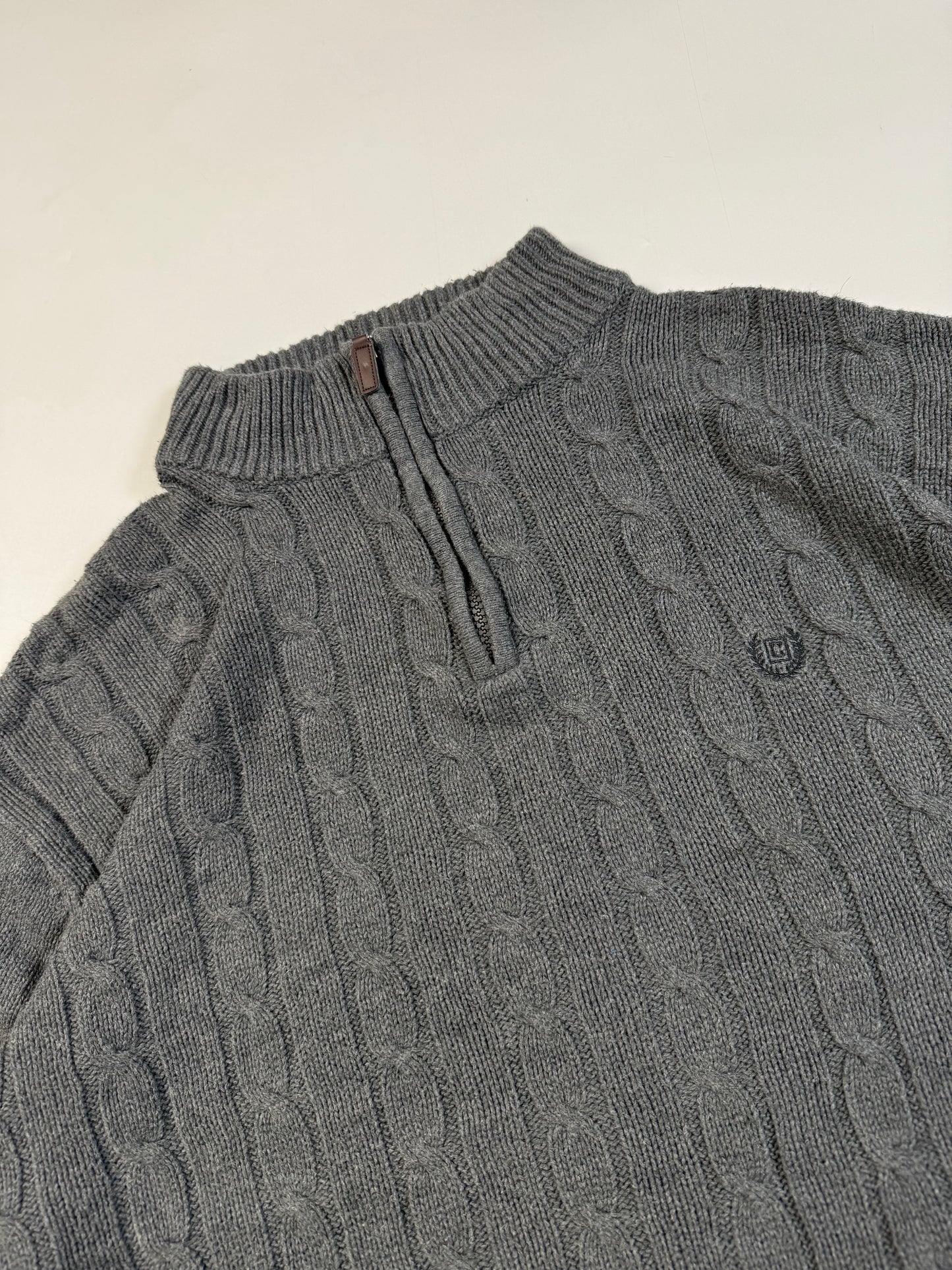 Chaps quarter zip ribbed knit sweater (XL)