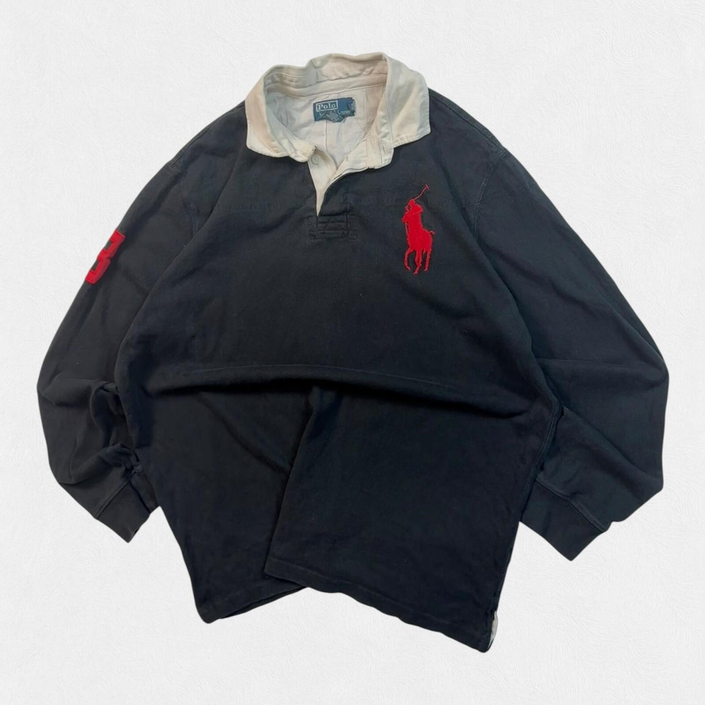 Vintage Ralph Lauren big pony rugby polo shirt (L)
