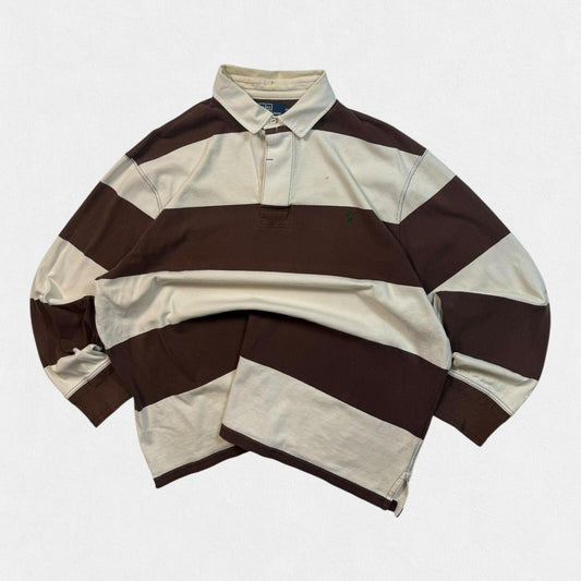 Vintage Polo Ralph Lauren striped rugby polo (XL)