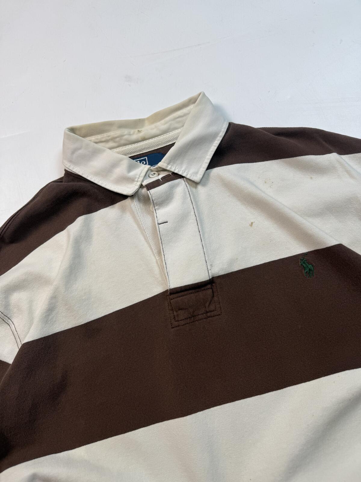 Vintage Polo Ralph Lauren striped rugby polo (XL)