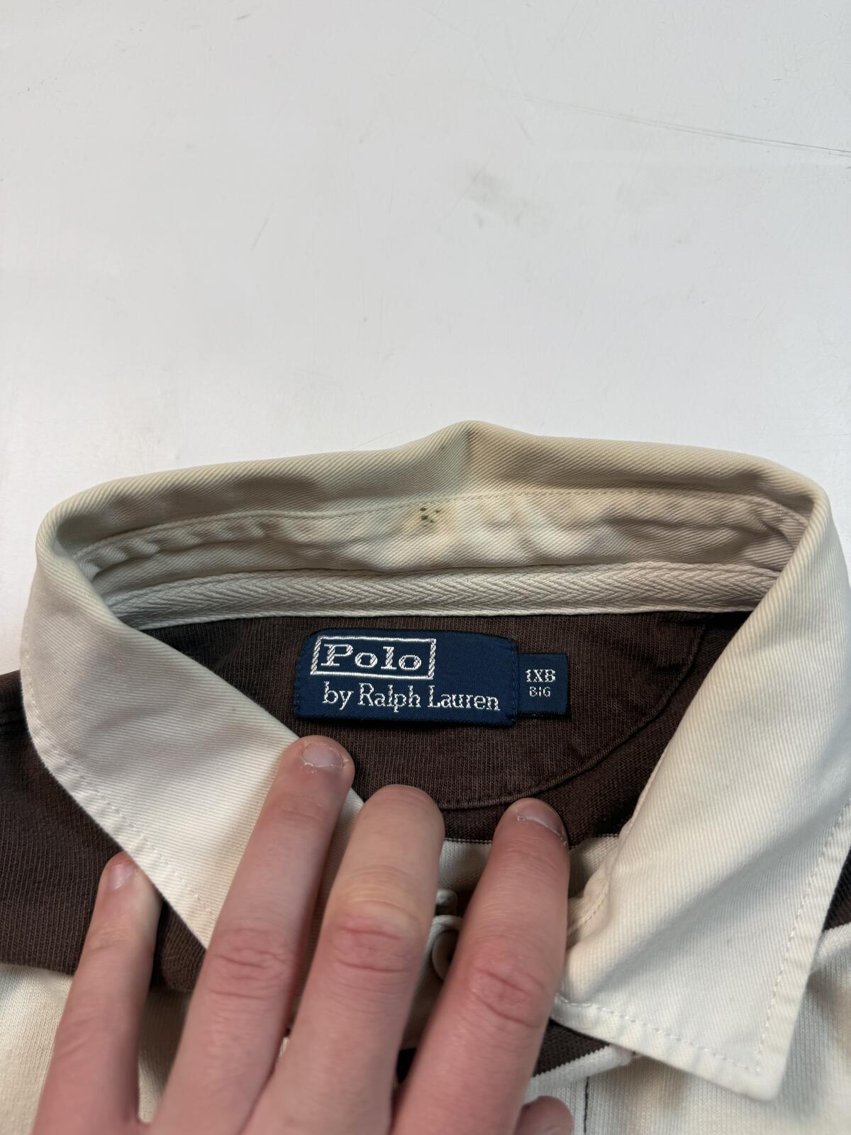 Vintage Polo Ralph Lauren striped rugby polo (XL)