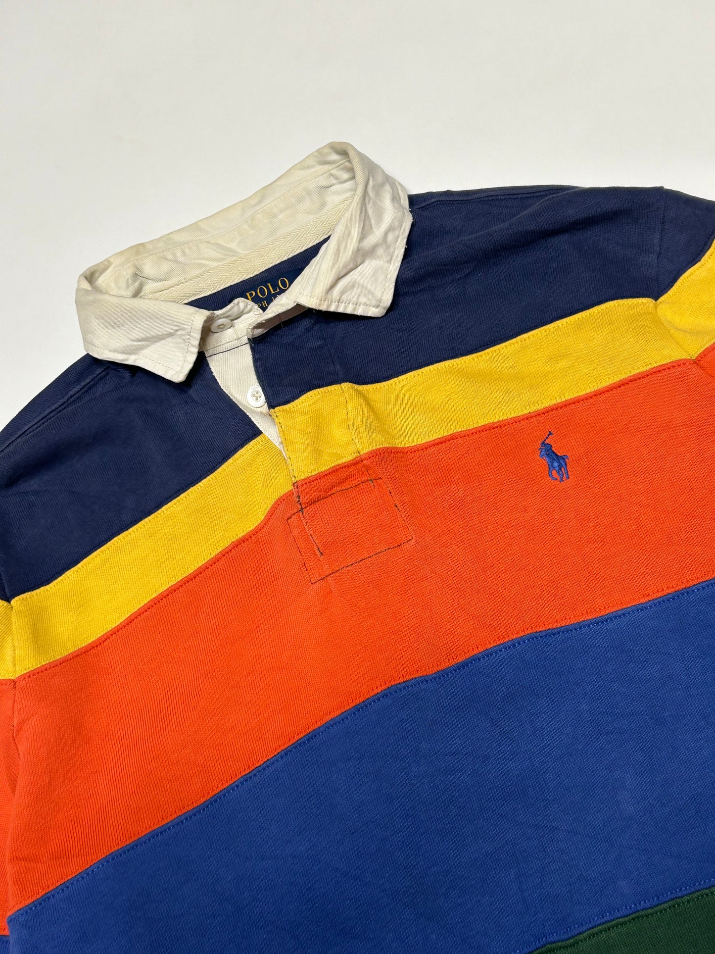 Polo Ralph Lauren striped rugby polo shirt (L)