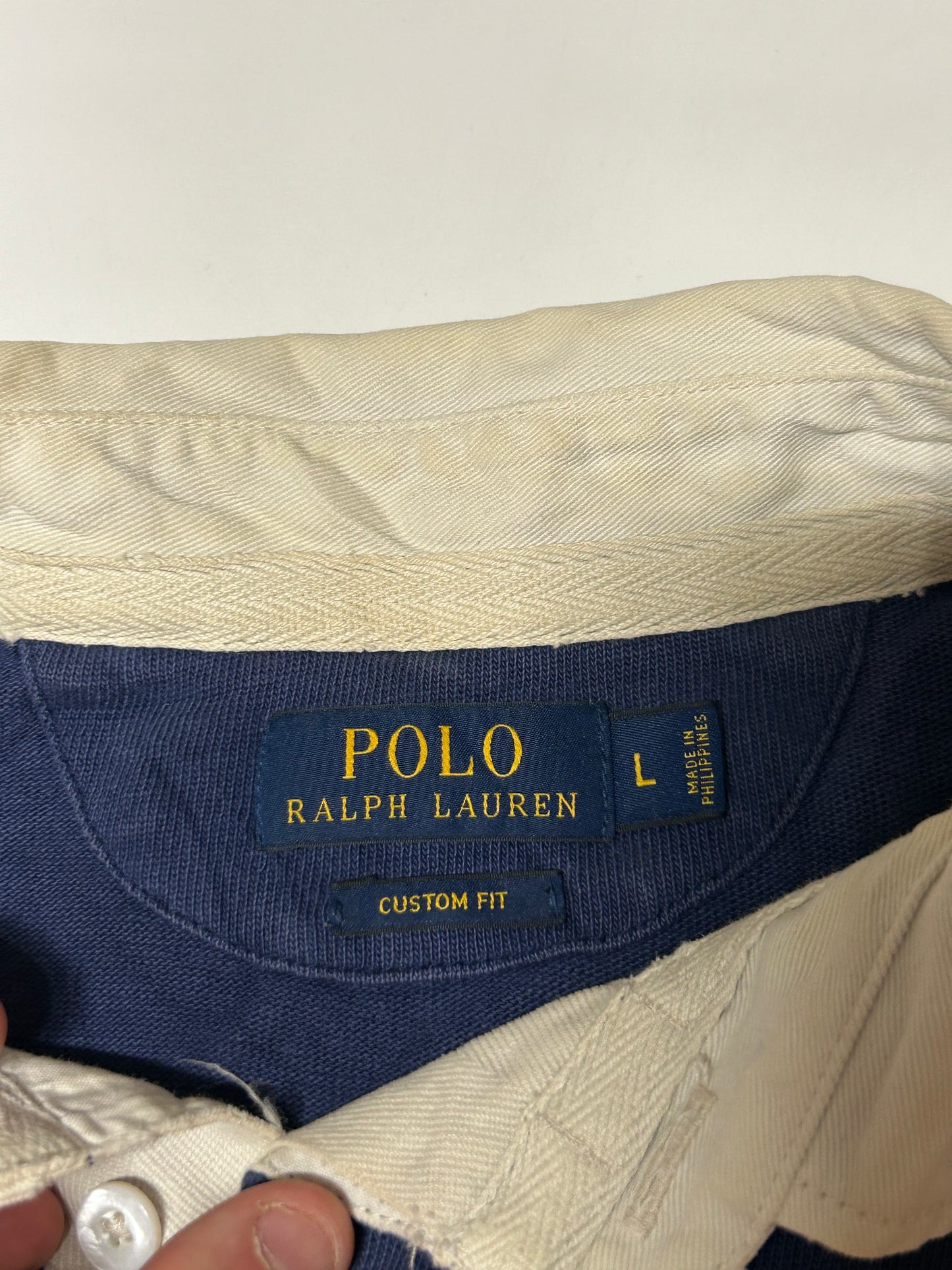 Polo Ralph Lauren striped rugby polo shirt (L)