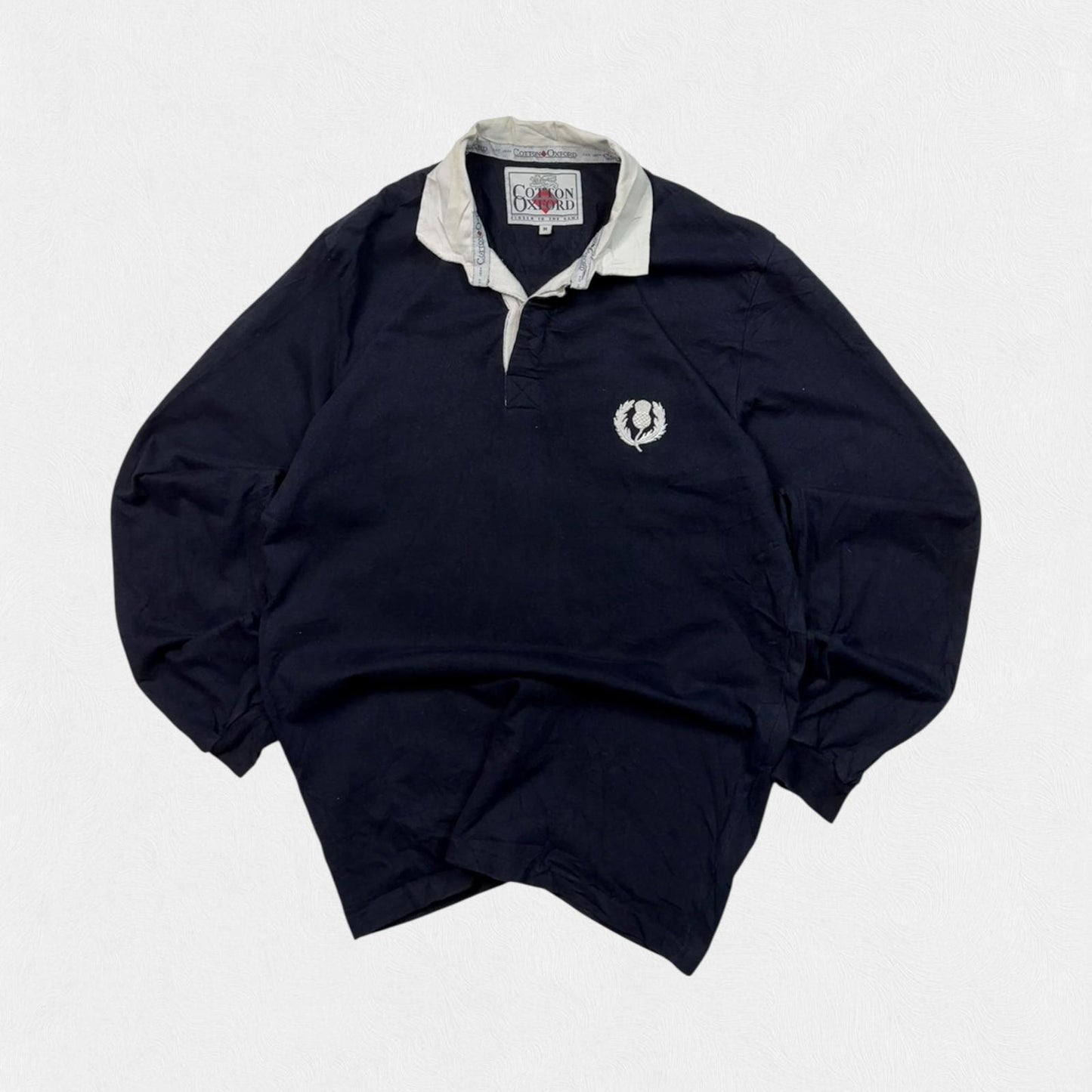 Vintage 90s Scotland Cotton Oxford rugby shirt (M)