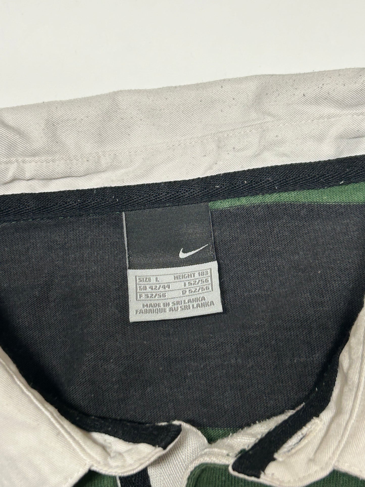 Vintage Nike striped rugby polo shirt (L)