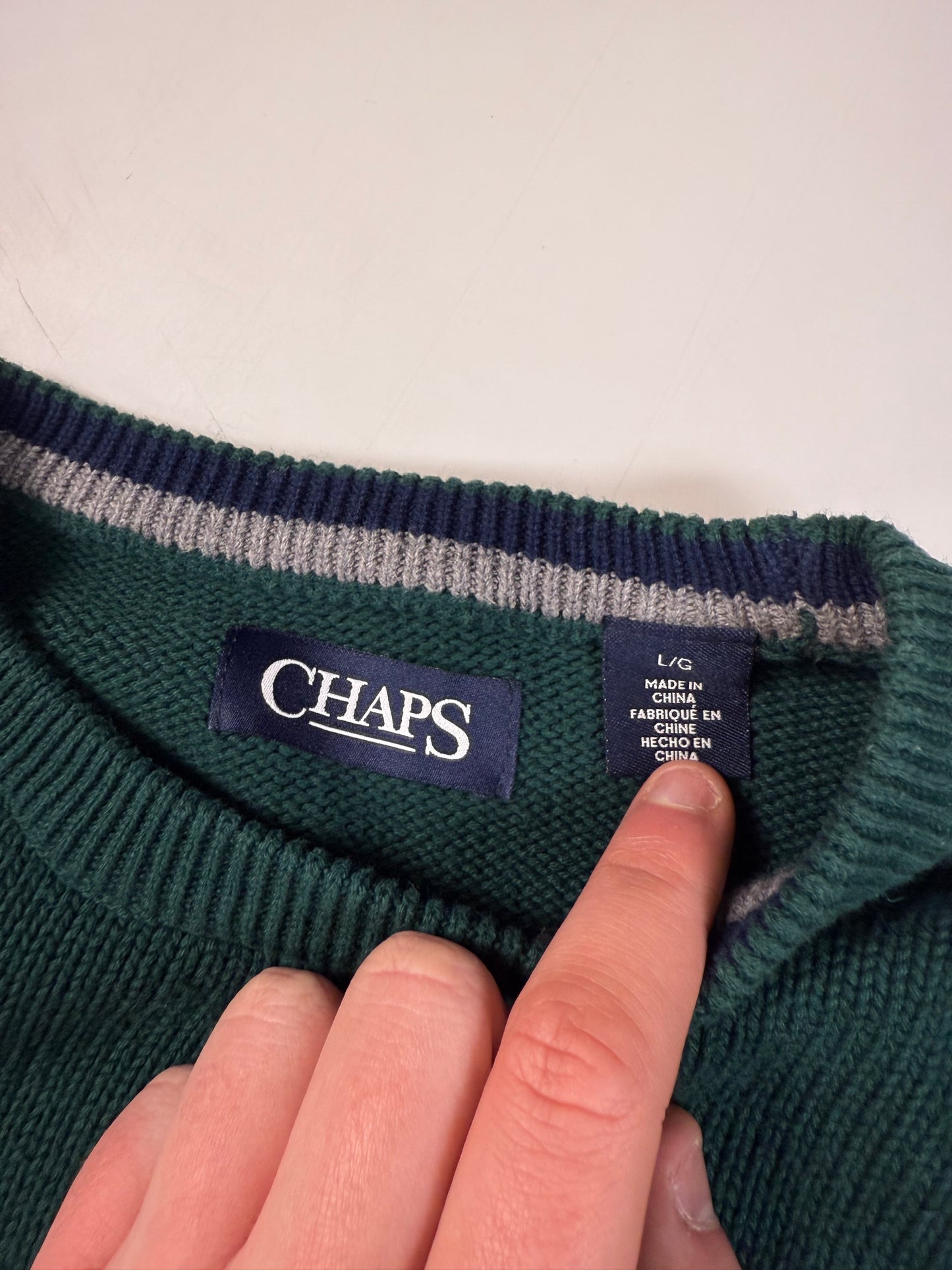 Vintage Chaps knit sweater (L)