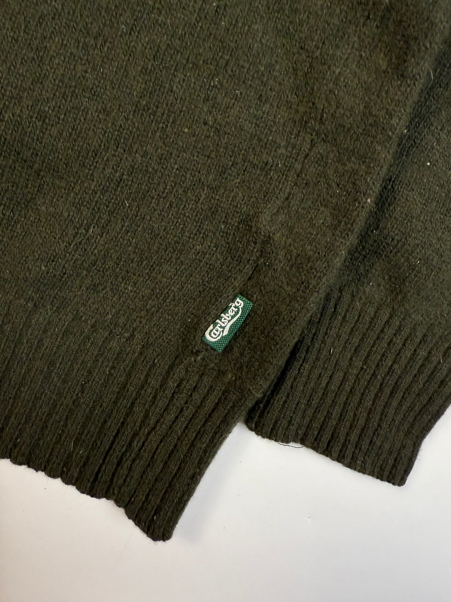 Vintage Carlsberg spell out knit sweater (XL)