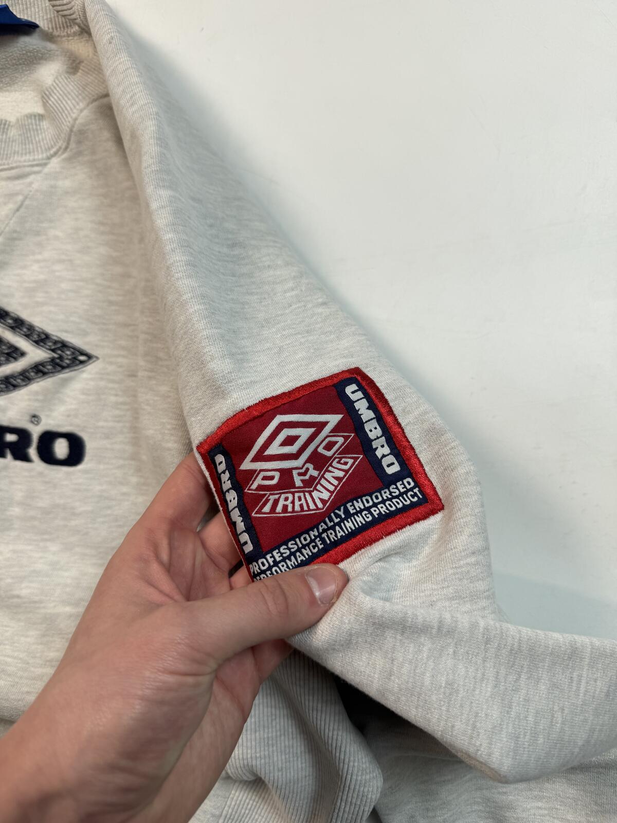 Vintage 90s Umbro pro training centre logo sweatshirt (L)