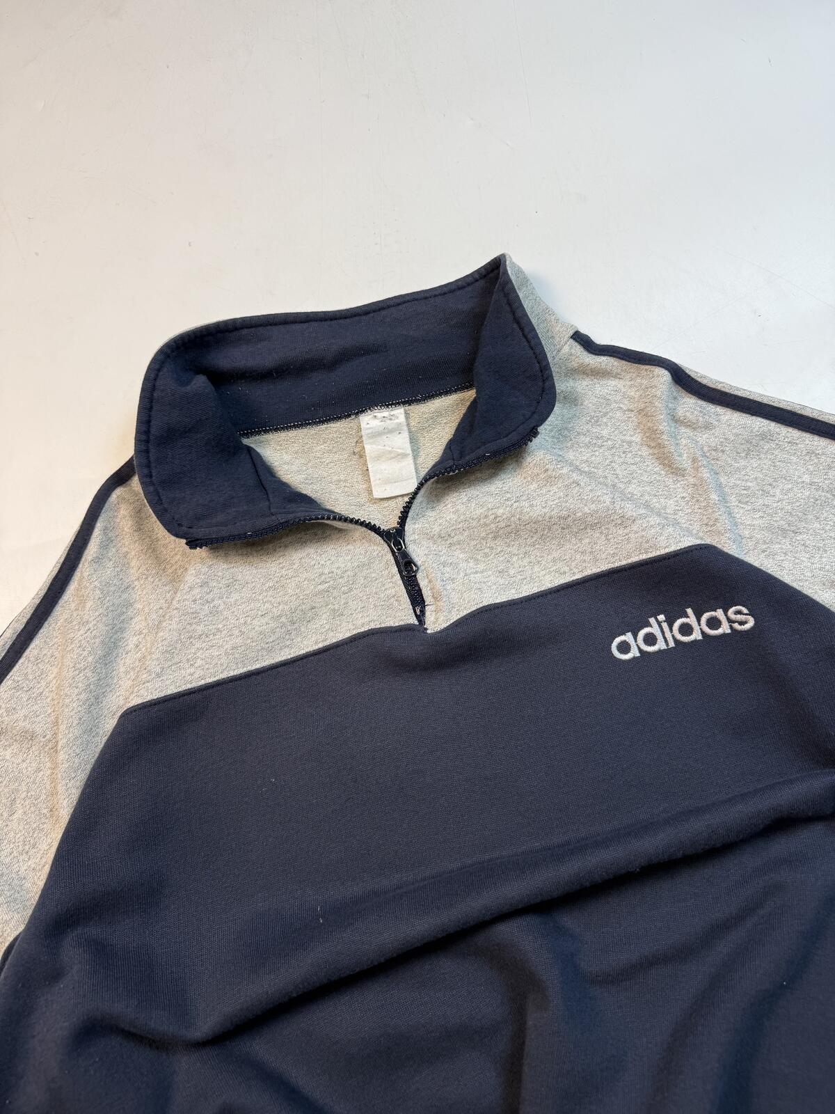 Vintage 90s adidas originals quarter zip sweatshirt (XL)
