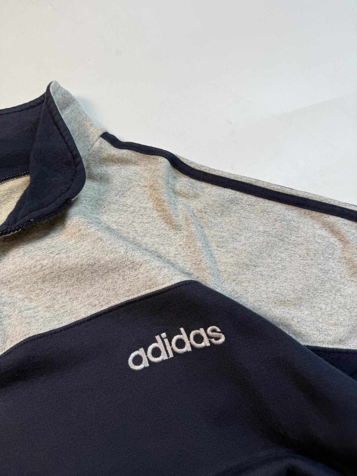 Vintage 90s adidas originals quarter zip sweatshirt (XL)