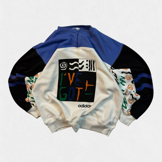 Vintage 90s adidas originals quarter zip sweatshirt (M)