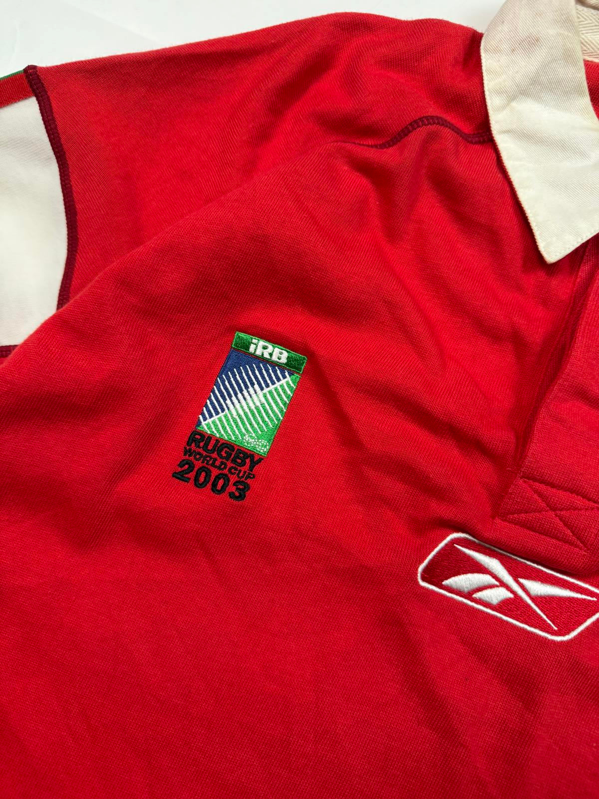 Vintage Wales 2003 world cup Reebok rugby shirt (XXL)