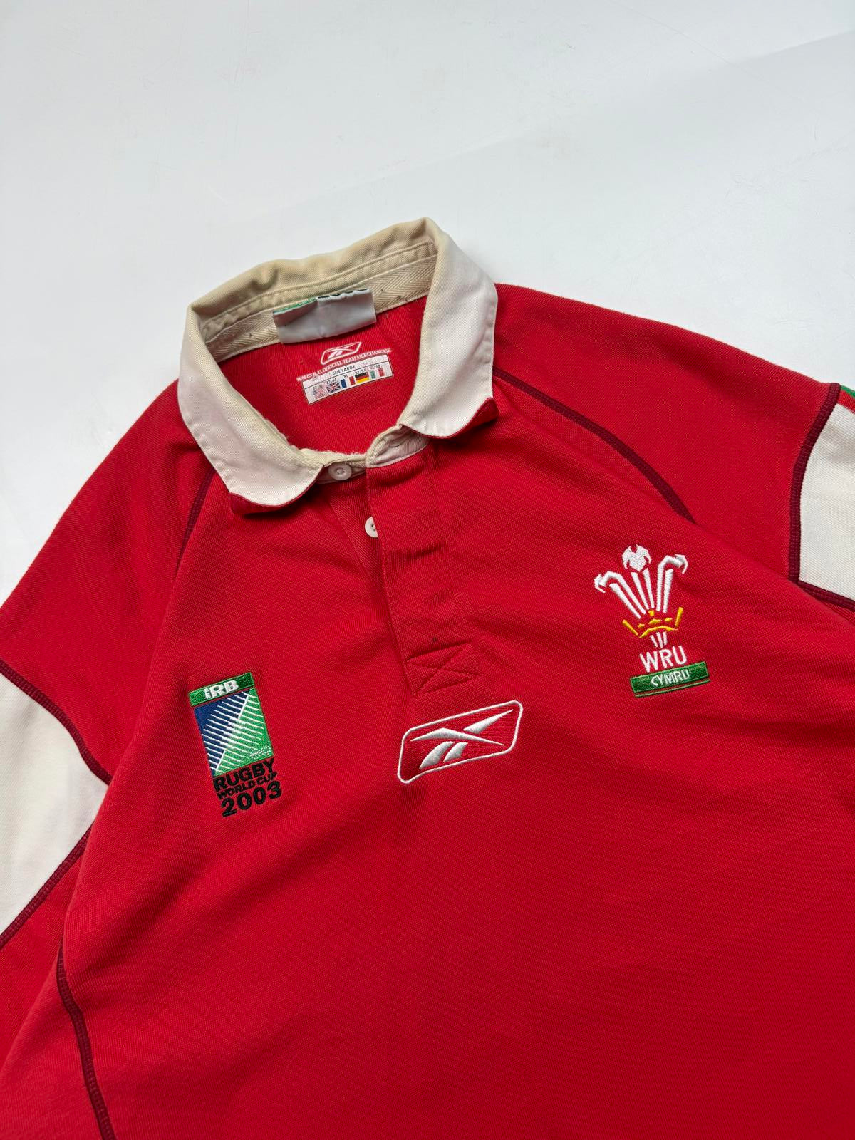 Vintage Wales 2003 world cup Reebok rugby shirt (XL)