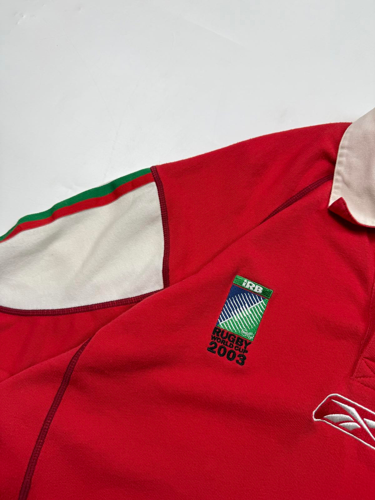 Vintage Wales 2003 world cup Reebok rugby shirt (XL)
