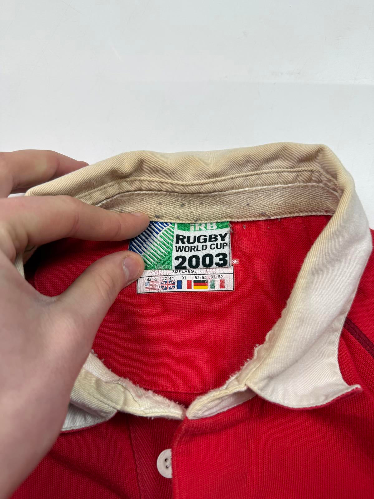 Vintage Wales 2003 world cup Reebok rugby shirt (XL)