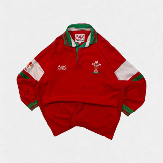 Vintage Wales 1993-95 Cotton Traders rugby shirt (L)