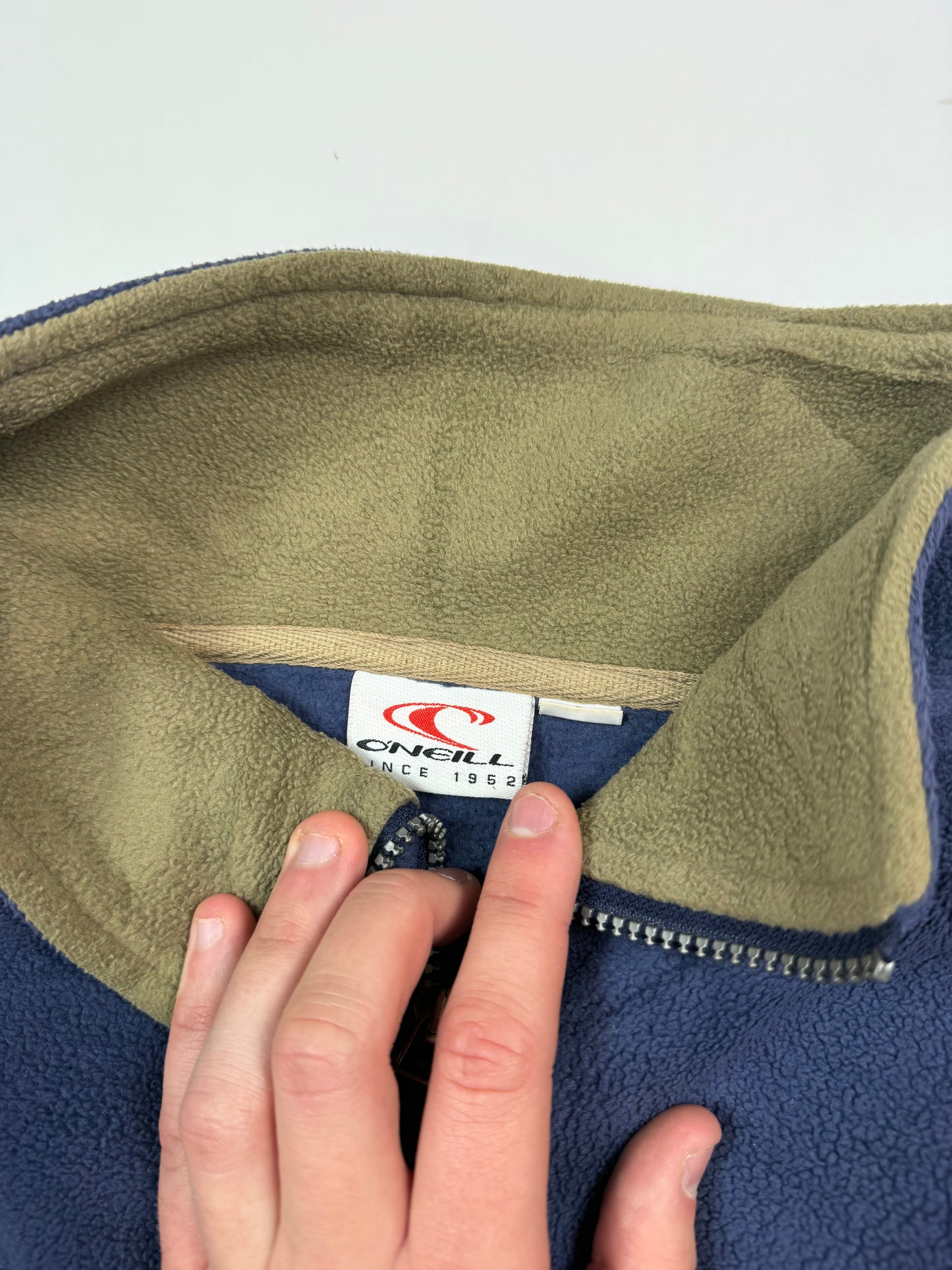 Vintage O'neill spell out quarter zip fleece (S)