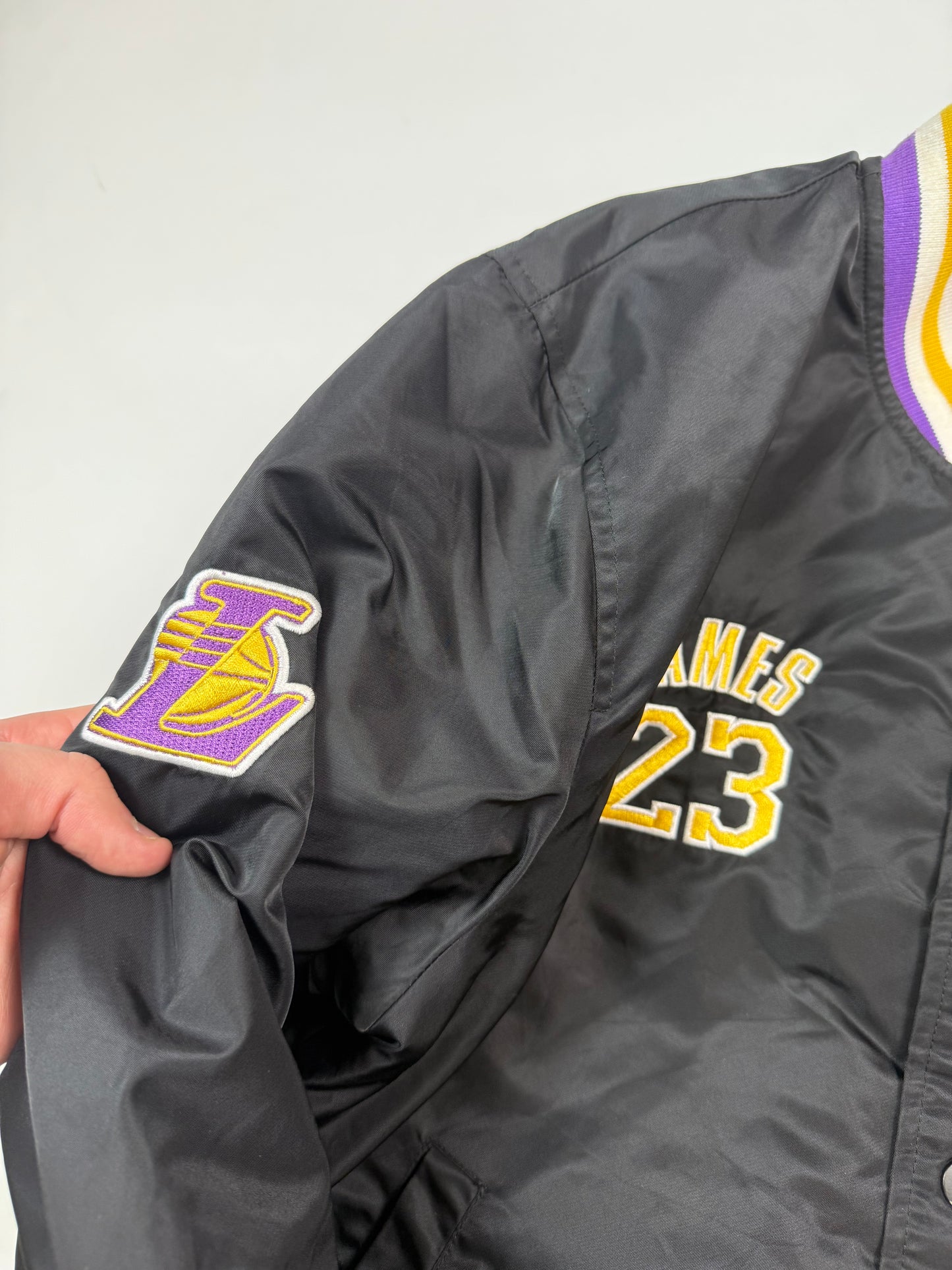 LA Lakers NBA Lebron James bomber varsity jacket (M)