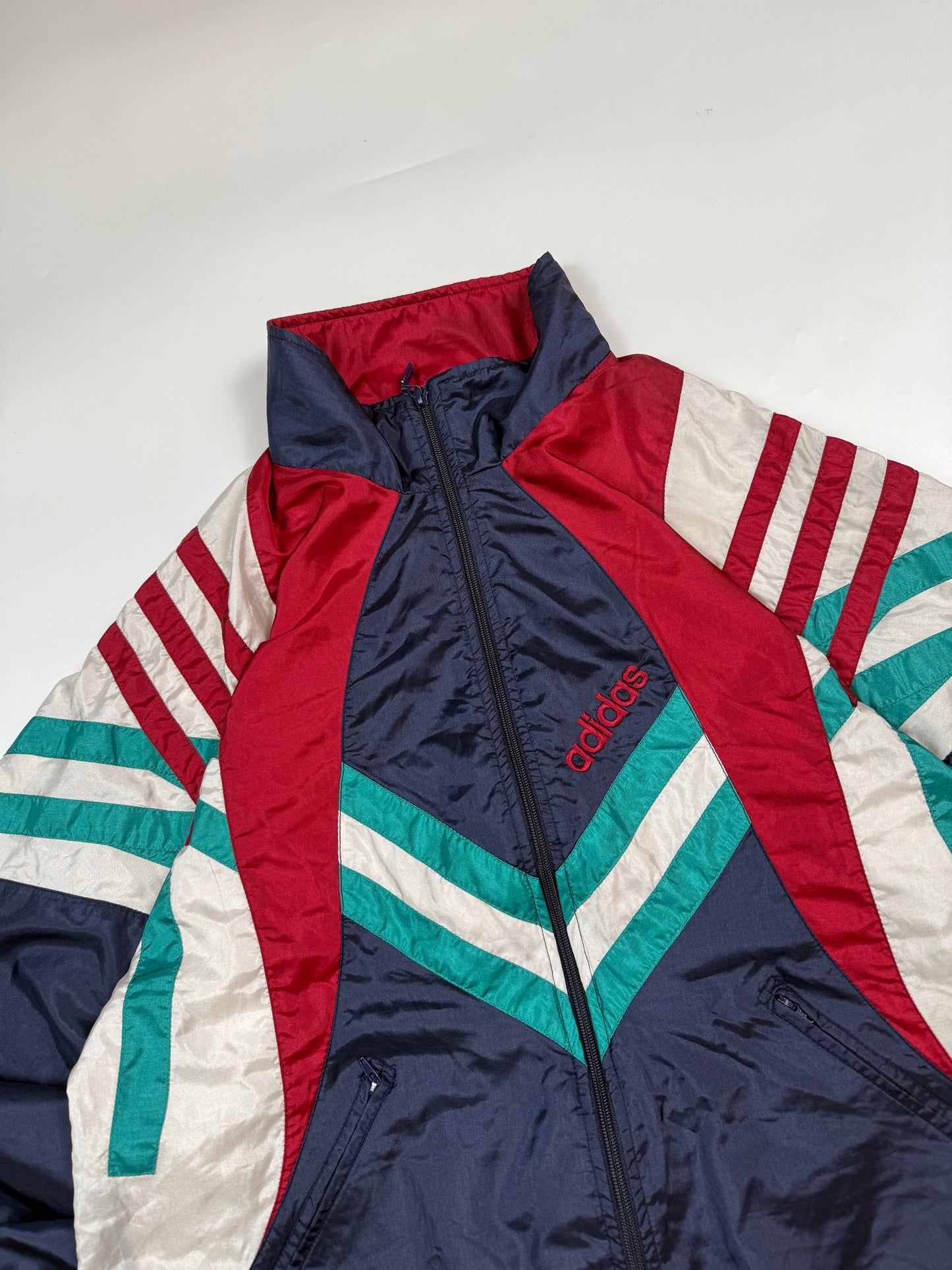 Vintage 90s Adidas Originals colour block track jacket (M)