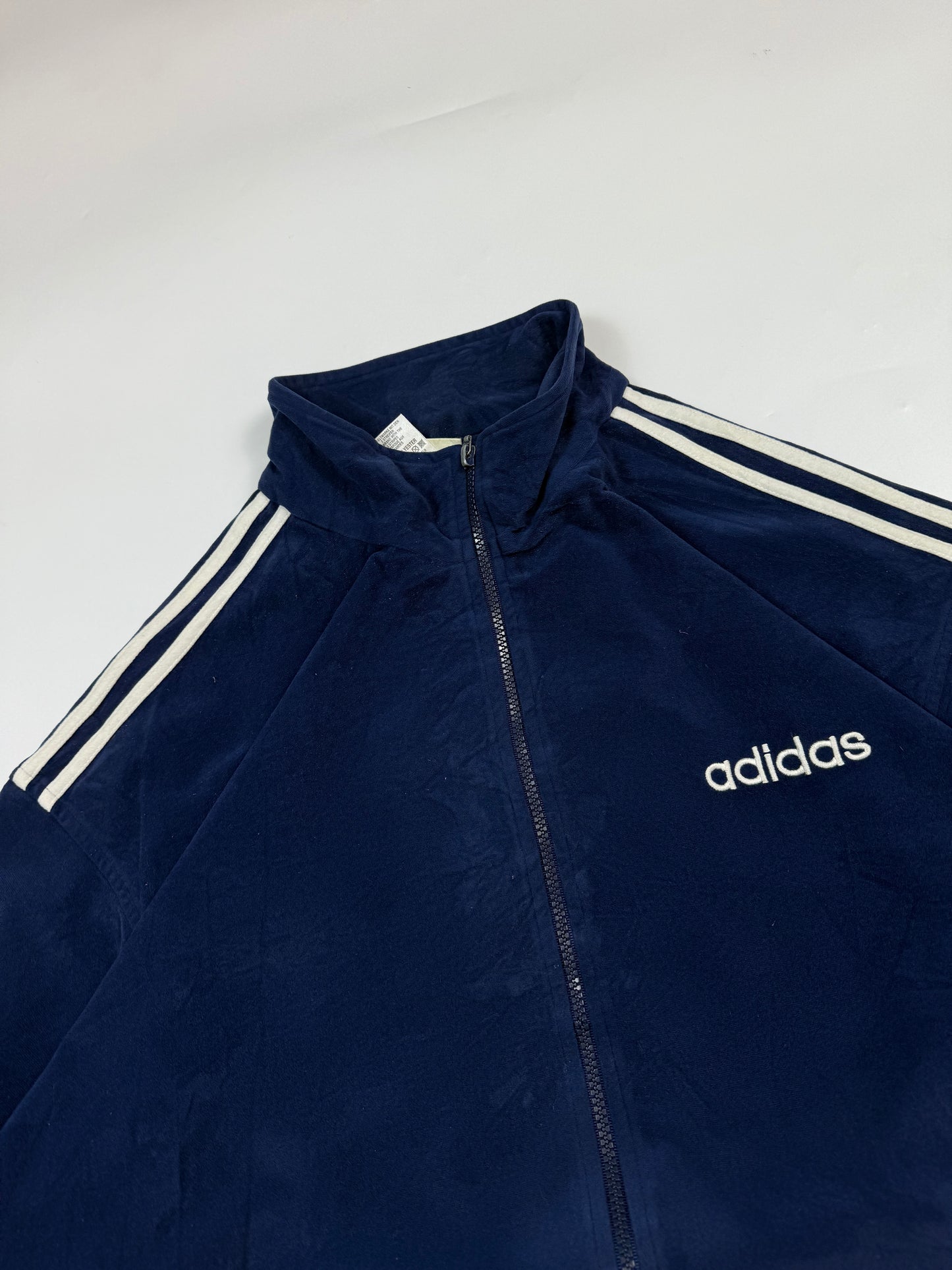 Vintage 90s Adidas originals velour track top (L)
