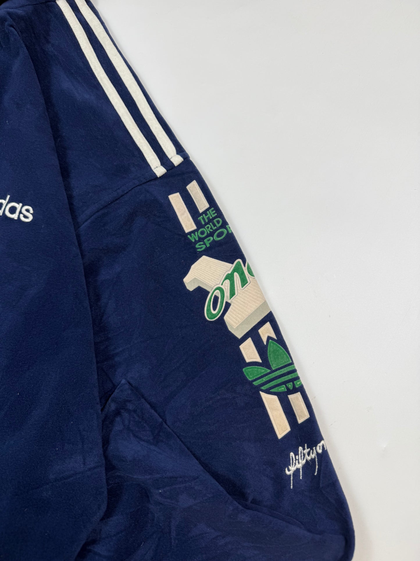 Vintage 90s Adidas originals velour track top (L)