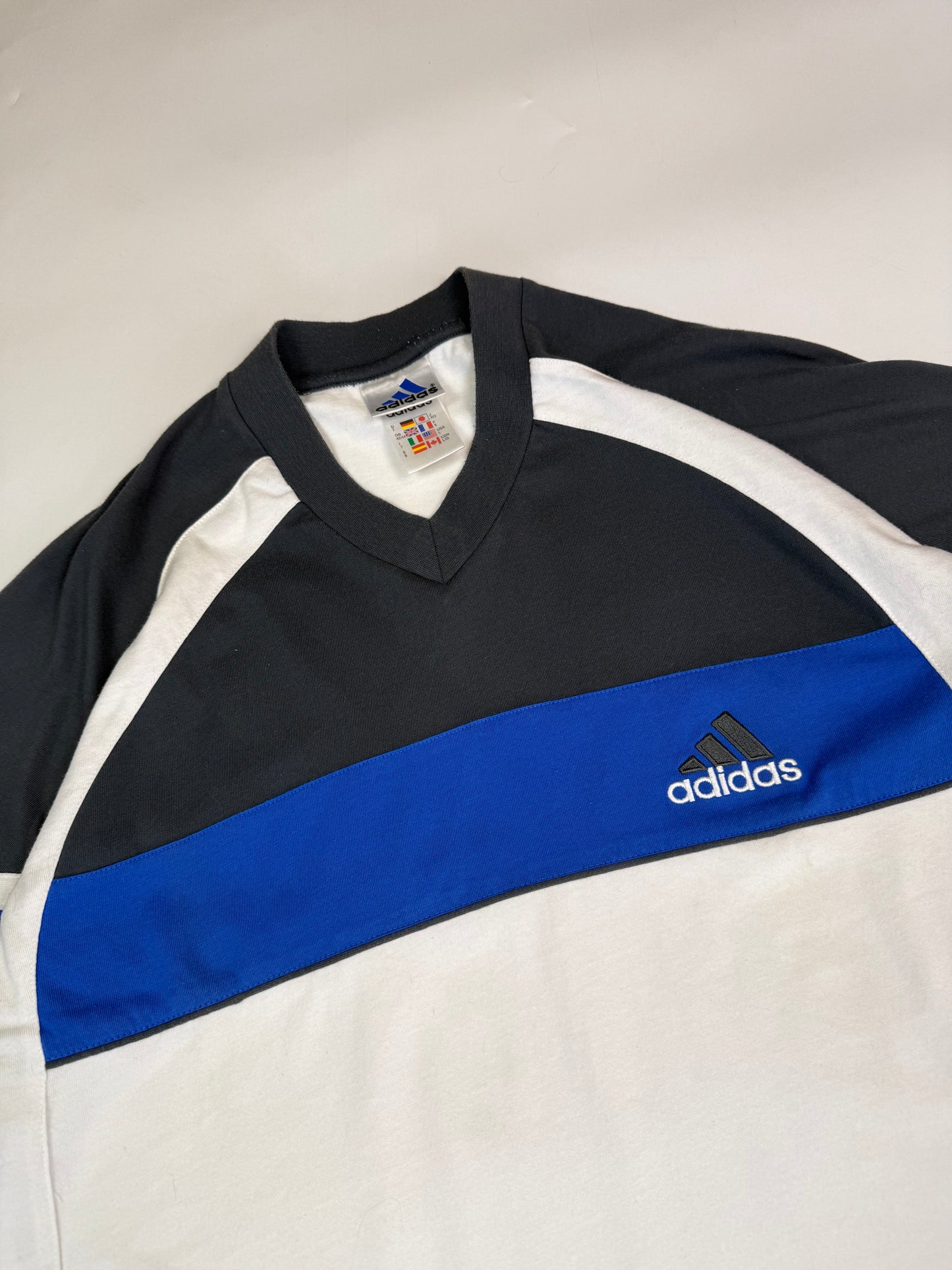 Vintage Adidas colour block tee (L)