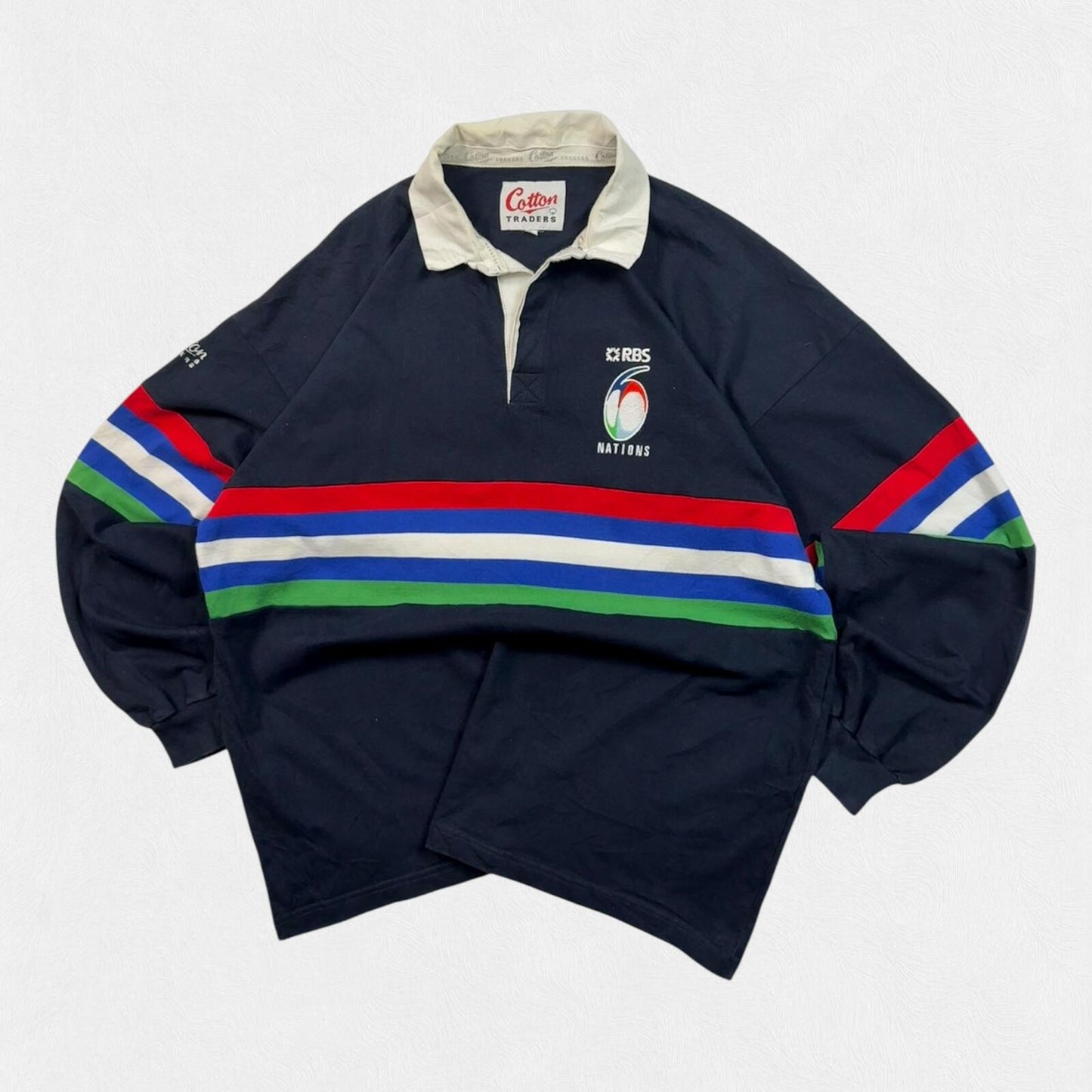 Vintage RBS 6 nations cotton traders rugby shirt (XXL)